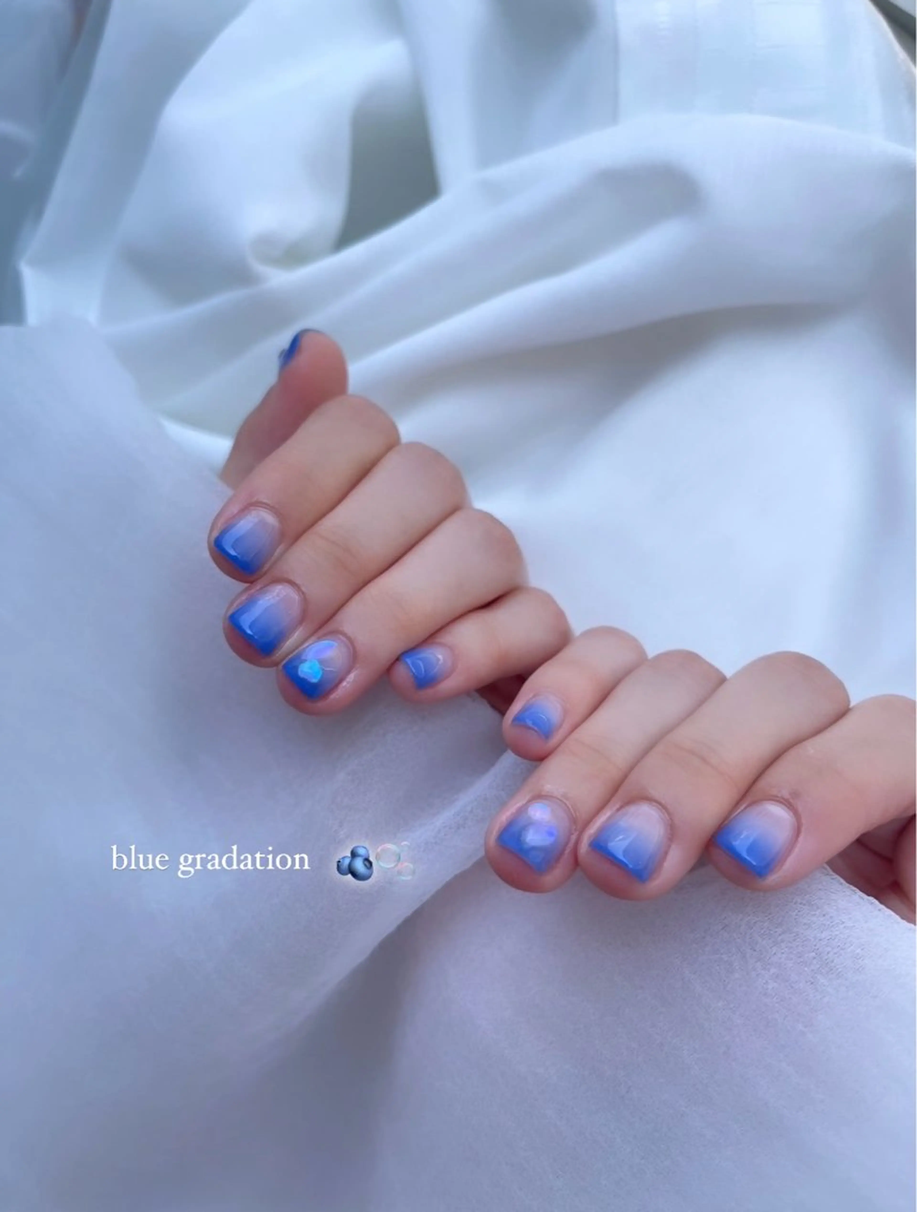 ネイル ブルー グラデーション Rich+nail🫧仙台🫧所属・Rich+nail 🫧仙台🫧のネイルデザイン