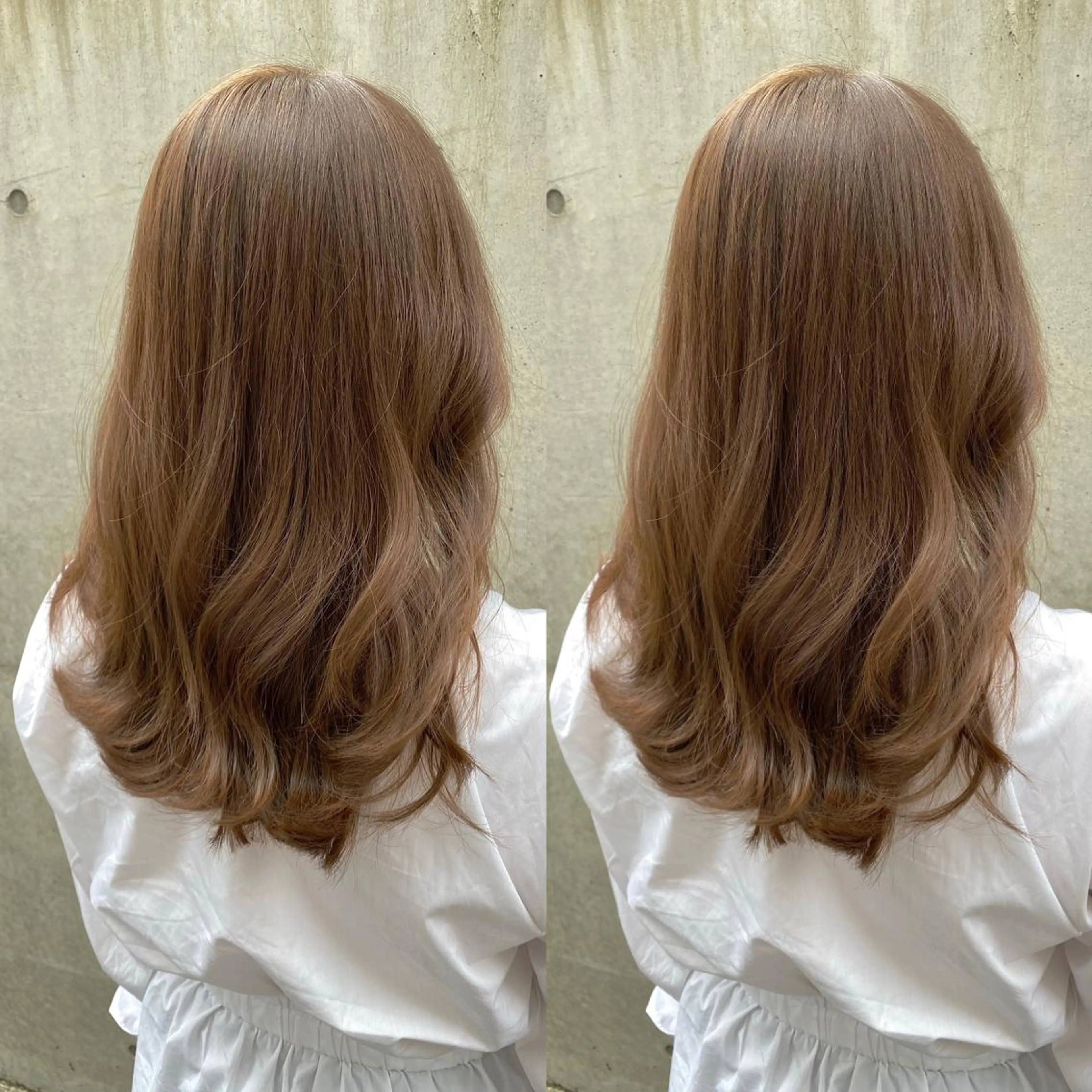 ミディアム カット ヘアカラー トリートメント レイヤーカット /透明感カラー西田のヘアスタイル