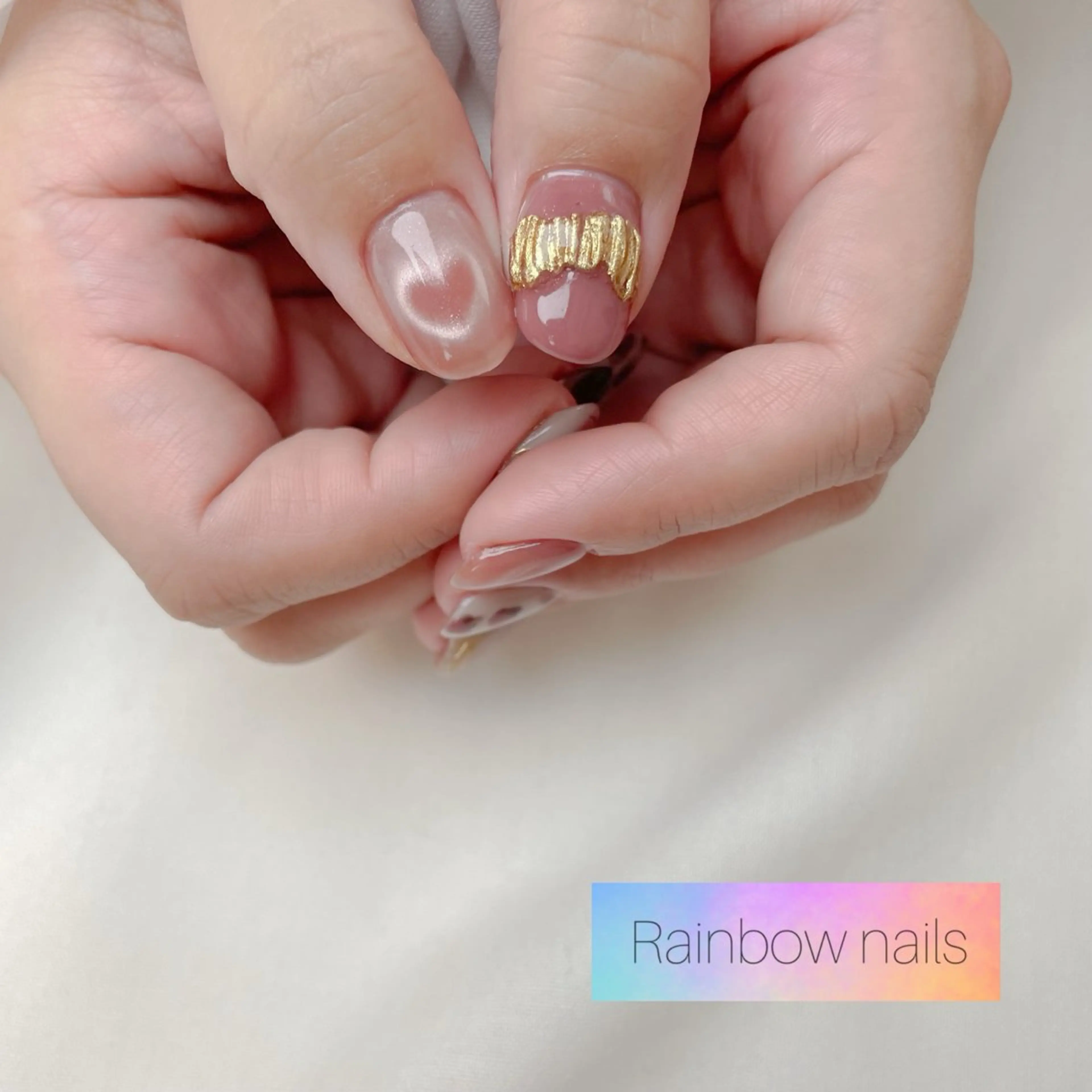 ネイル Rainbow nailsくろちゃんのネイルデザイン
