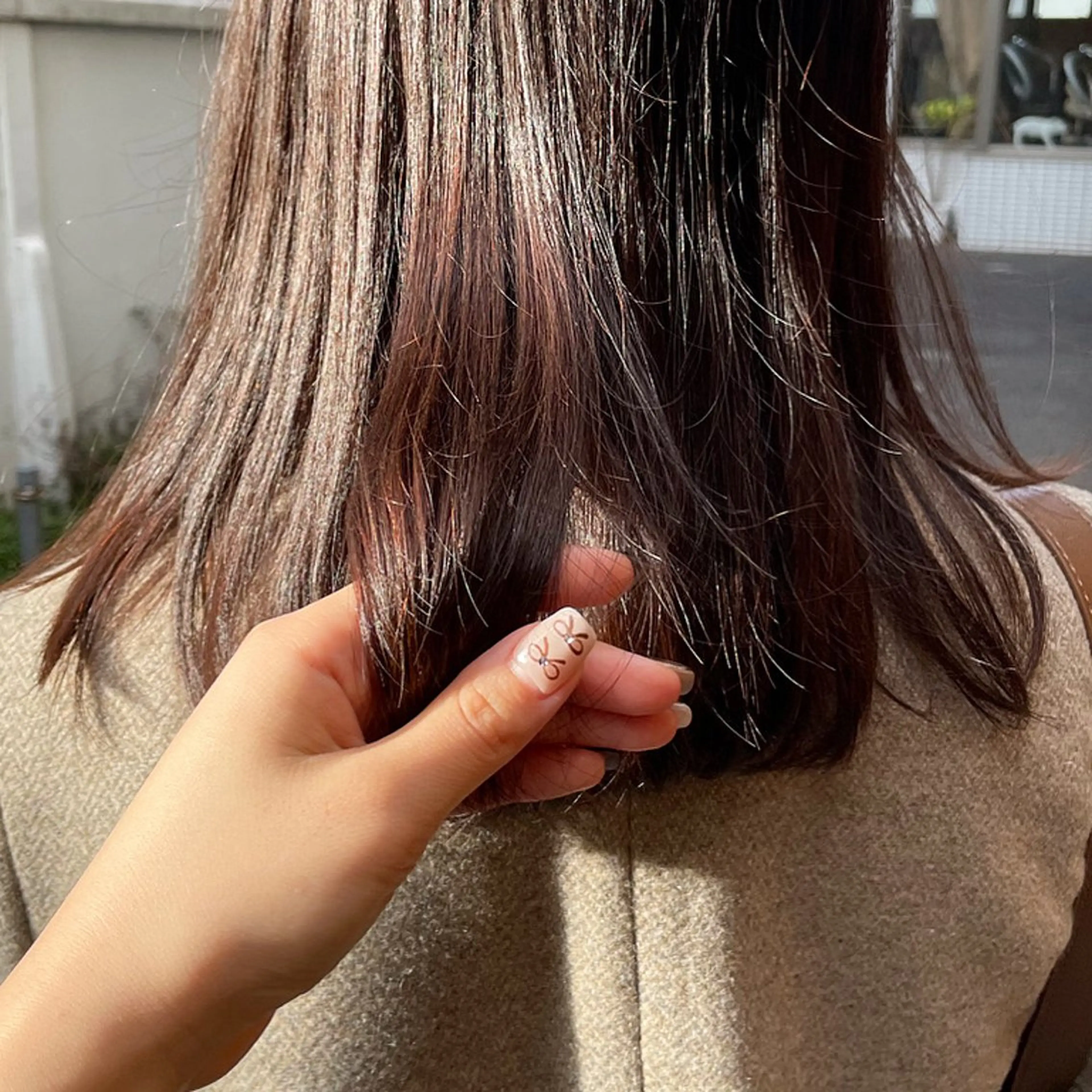 ミディアム カラー カット ヘアカラー yumemiレイヤー ‎✴︎ 透明感カラーのヘアスタイル