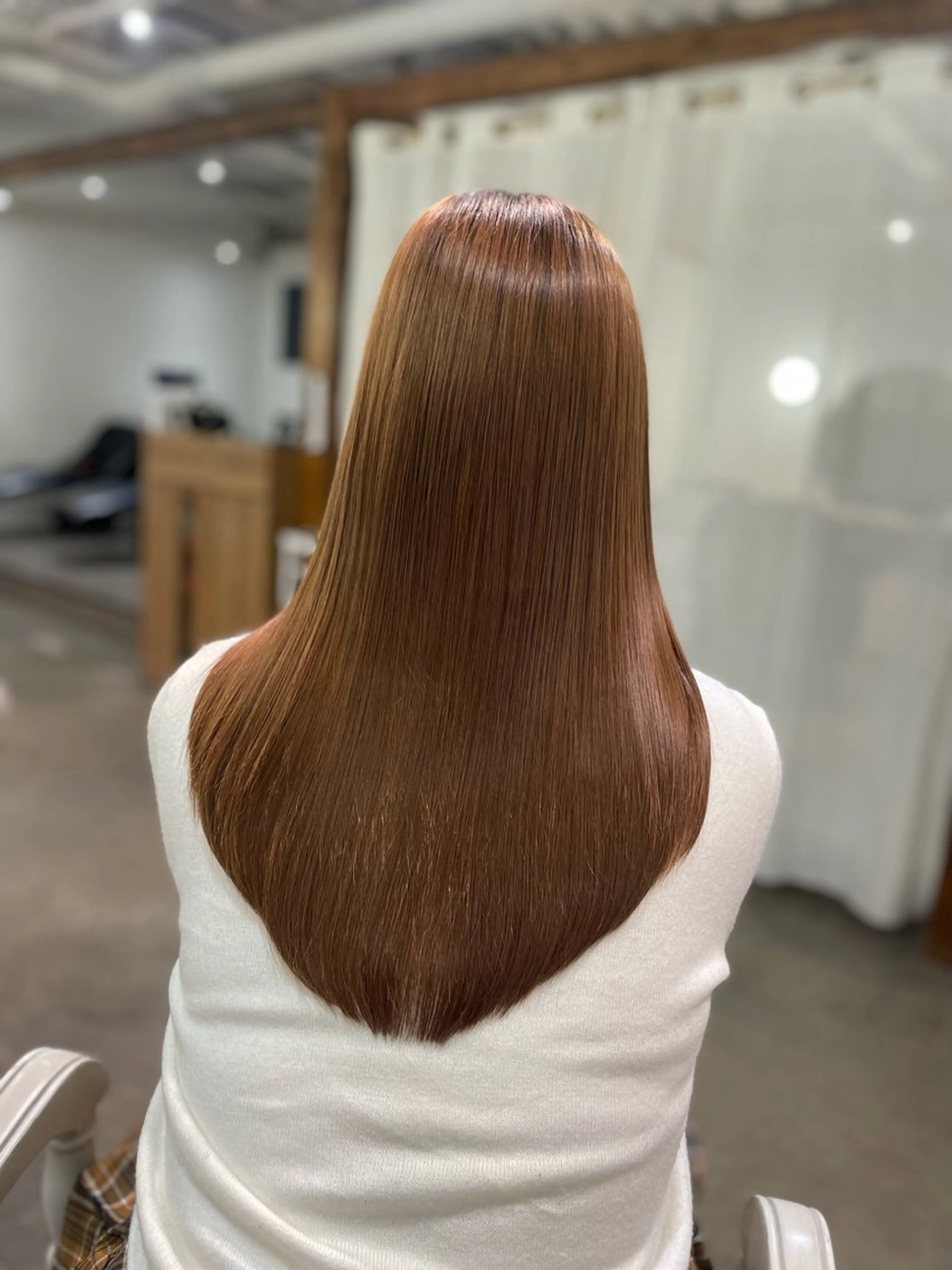 ロング カラー 顔まわりレイヤー 髪質改善 韓国風ヘア レイヤーカット トリートメント レイヤー/艶カラー /韓国ヘア/高松のヘアスタイル