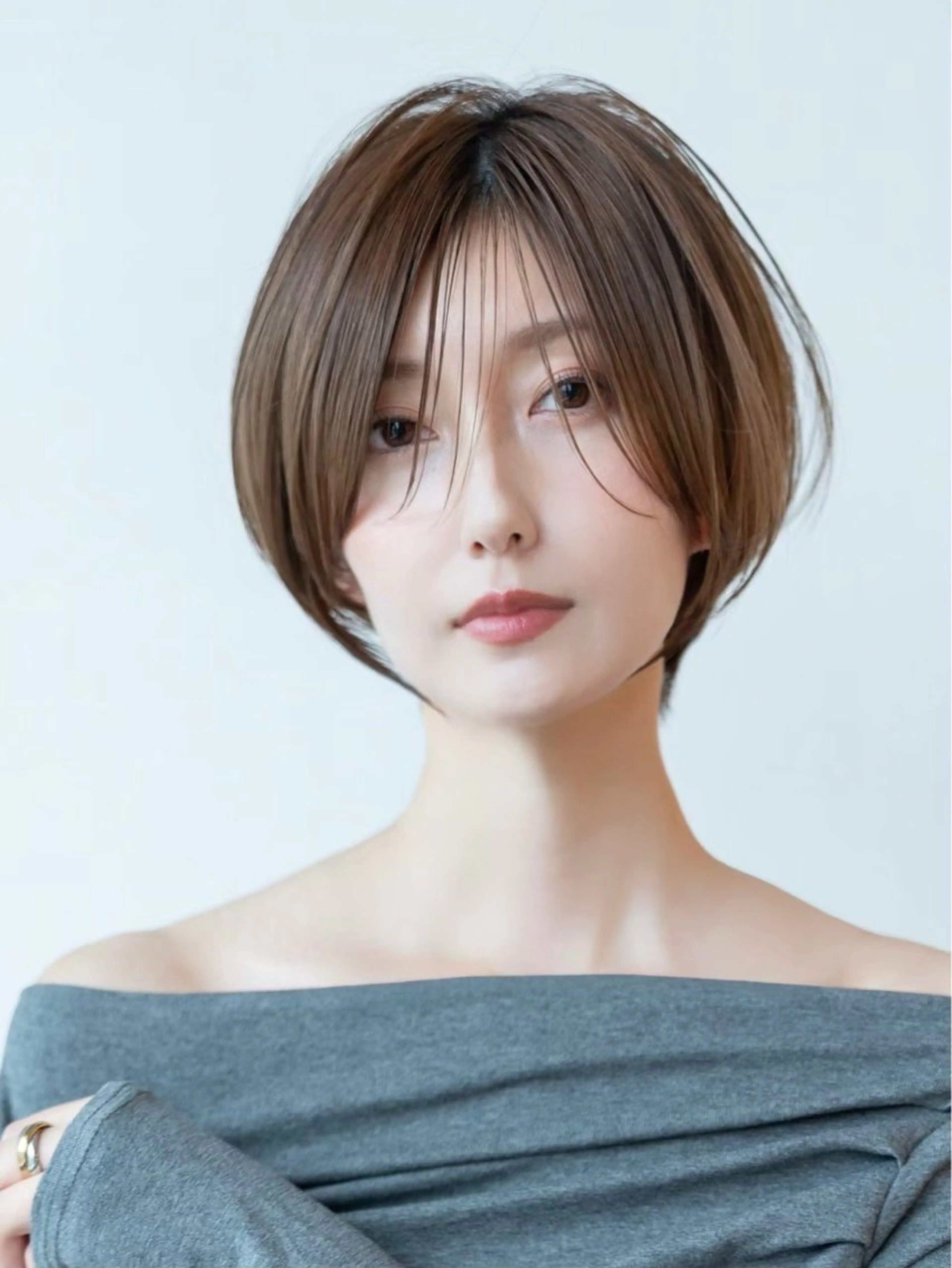 ショート カラー ショートボブ 丸みショート ボブ くびれヘア ショートヘア カット ヘアカラー トリートメント 渋谷ボブ/レイヤー ボブ田中航平のヘアスタイル