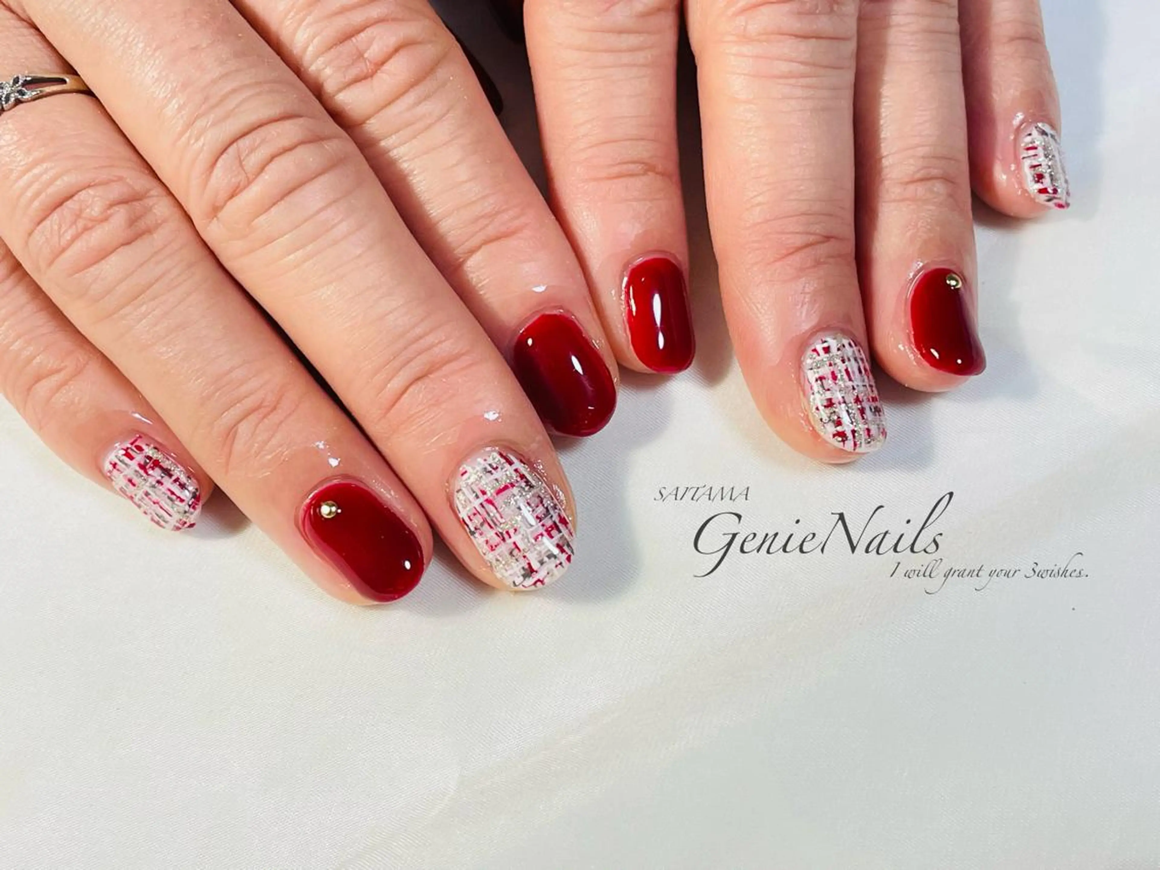 メンズ ネイル フットネイル メンズネイル オフィスネイル ショートネイル 冬ネイル Genie Nailsのネイルデザイン