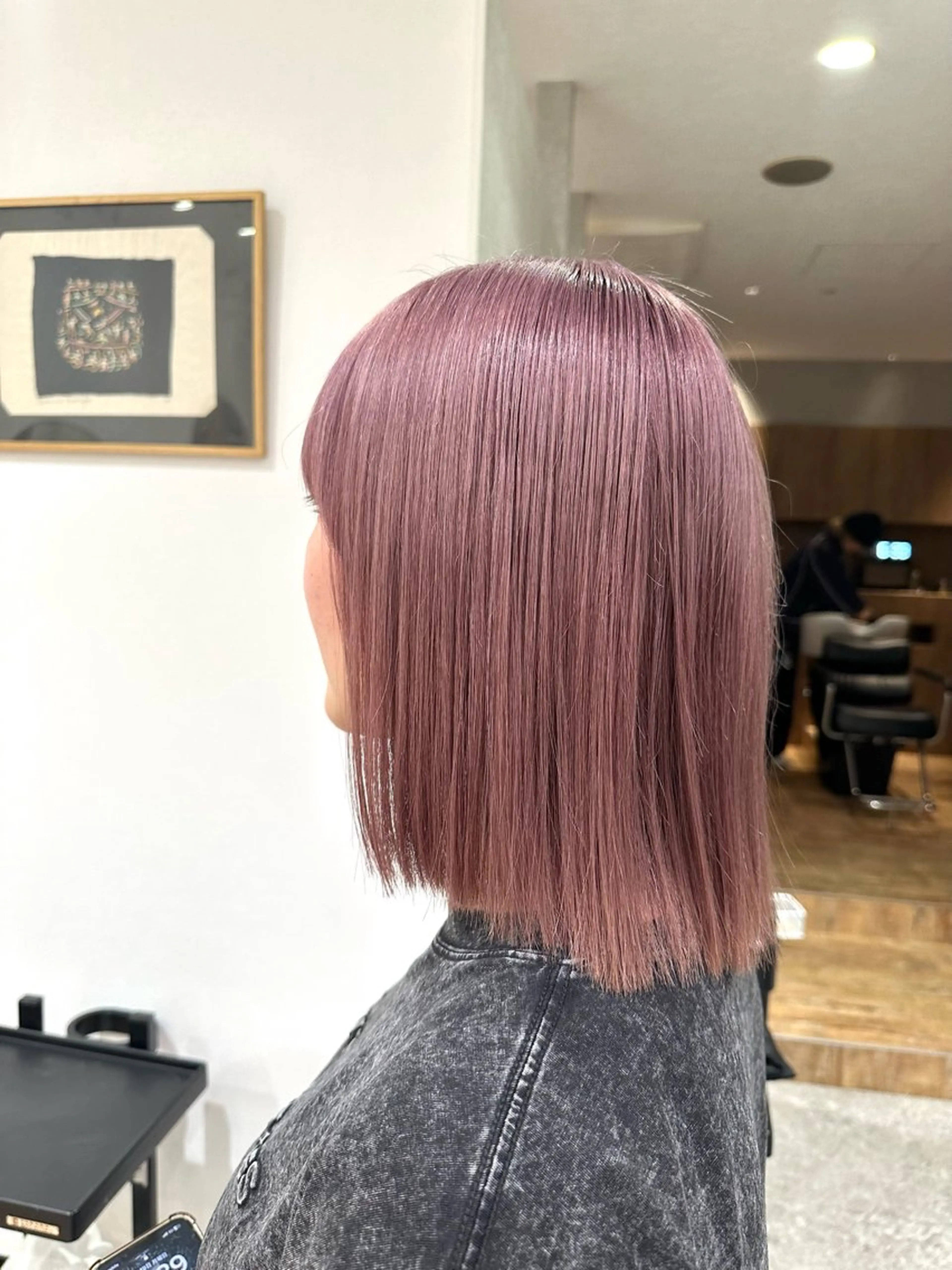 ミディアム ヘアカラー 透明感イルミナカラー ／寒色/MOMOKAのヘアスタイル