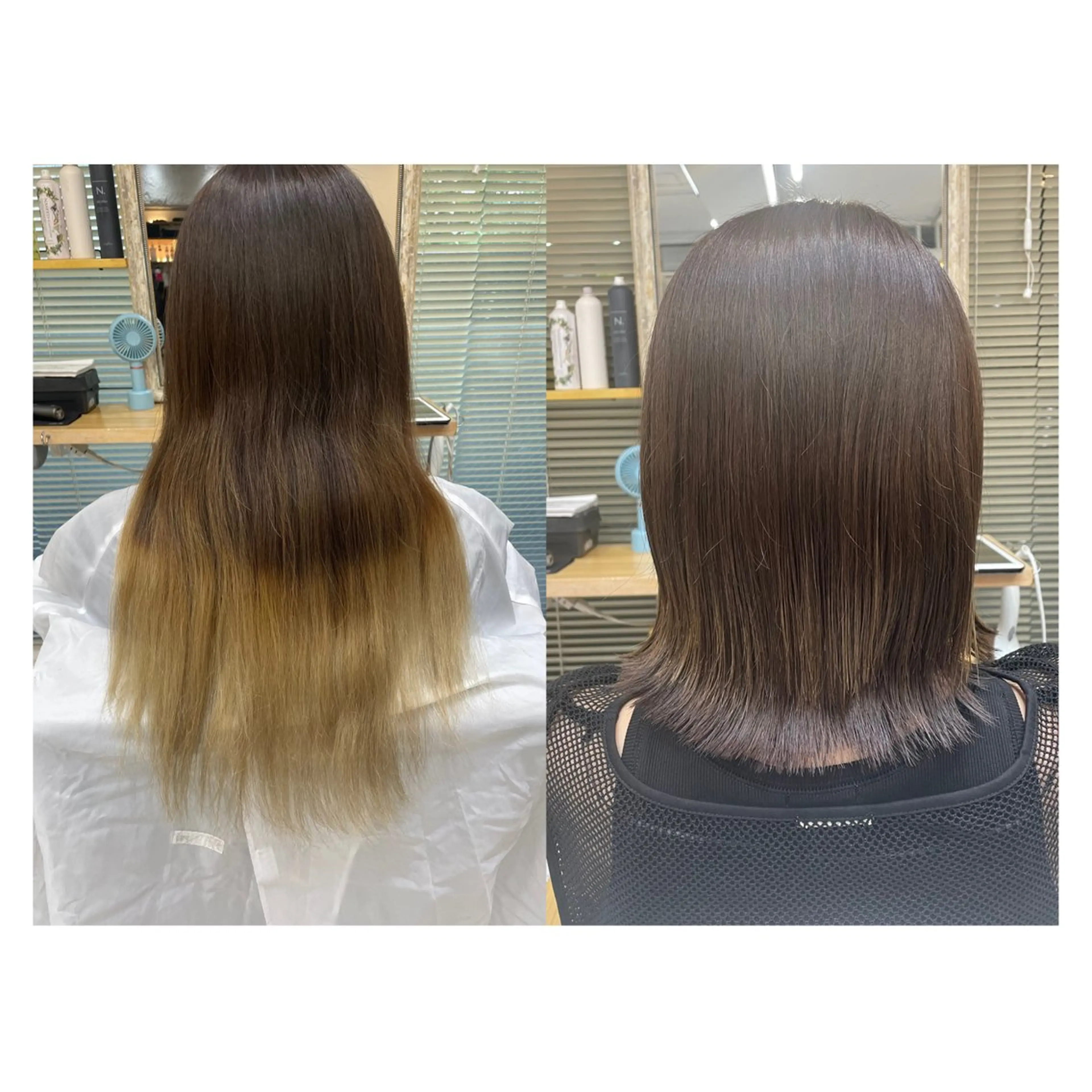 ミディアム レイヤーカット・ 縮毛矯正 星野のヘアスタイル