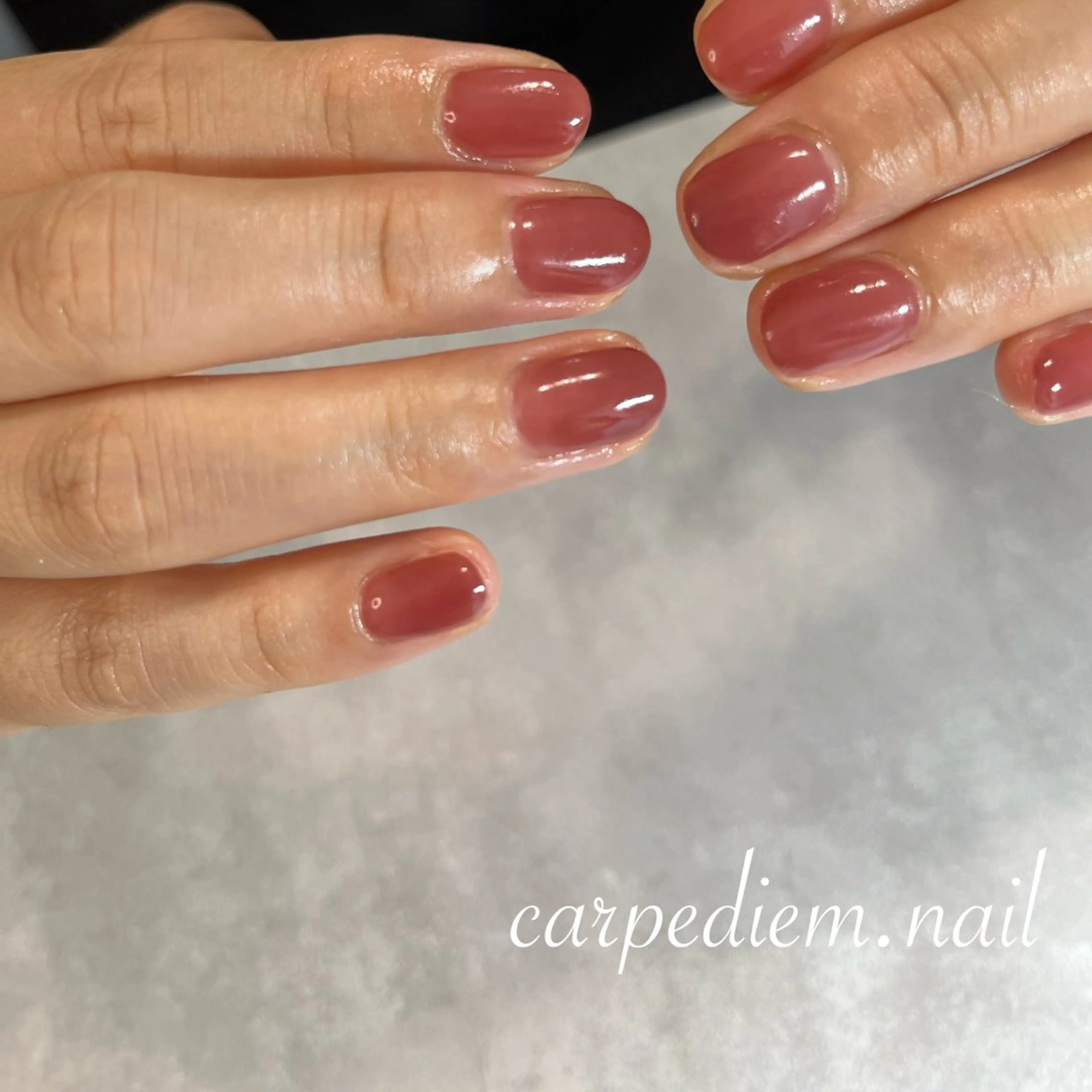 ネイル ワンカラーネイル 城東区ネイルサロン carpediemのネイルデザイン
