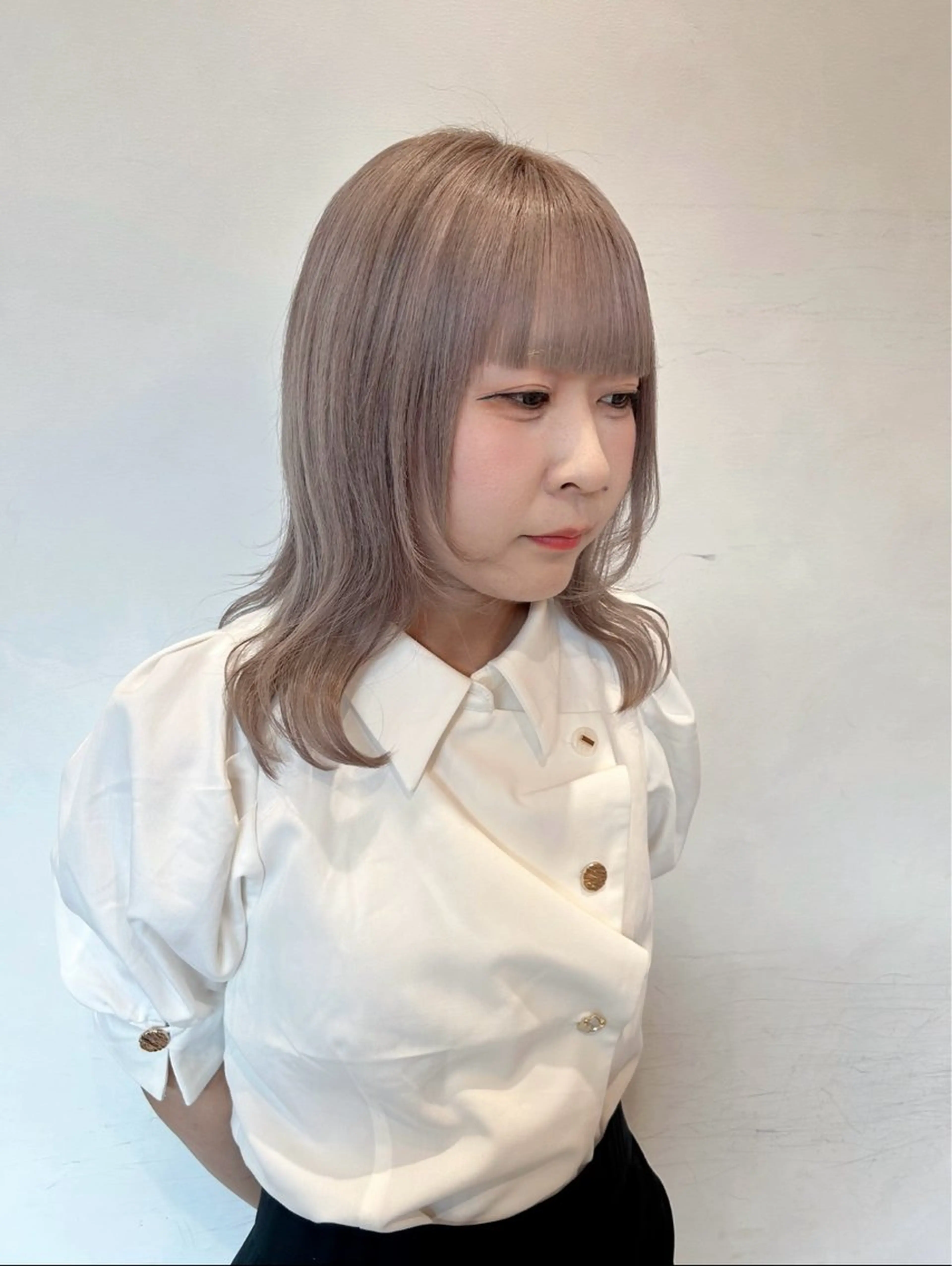 ミディアム ヘアカラー ゆうき あすかのヘアスタイル