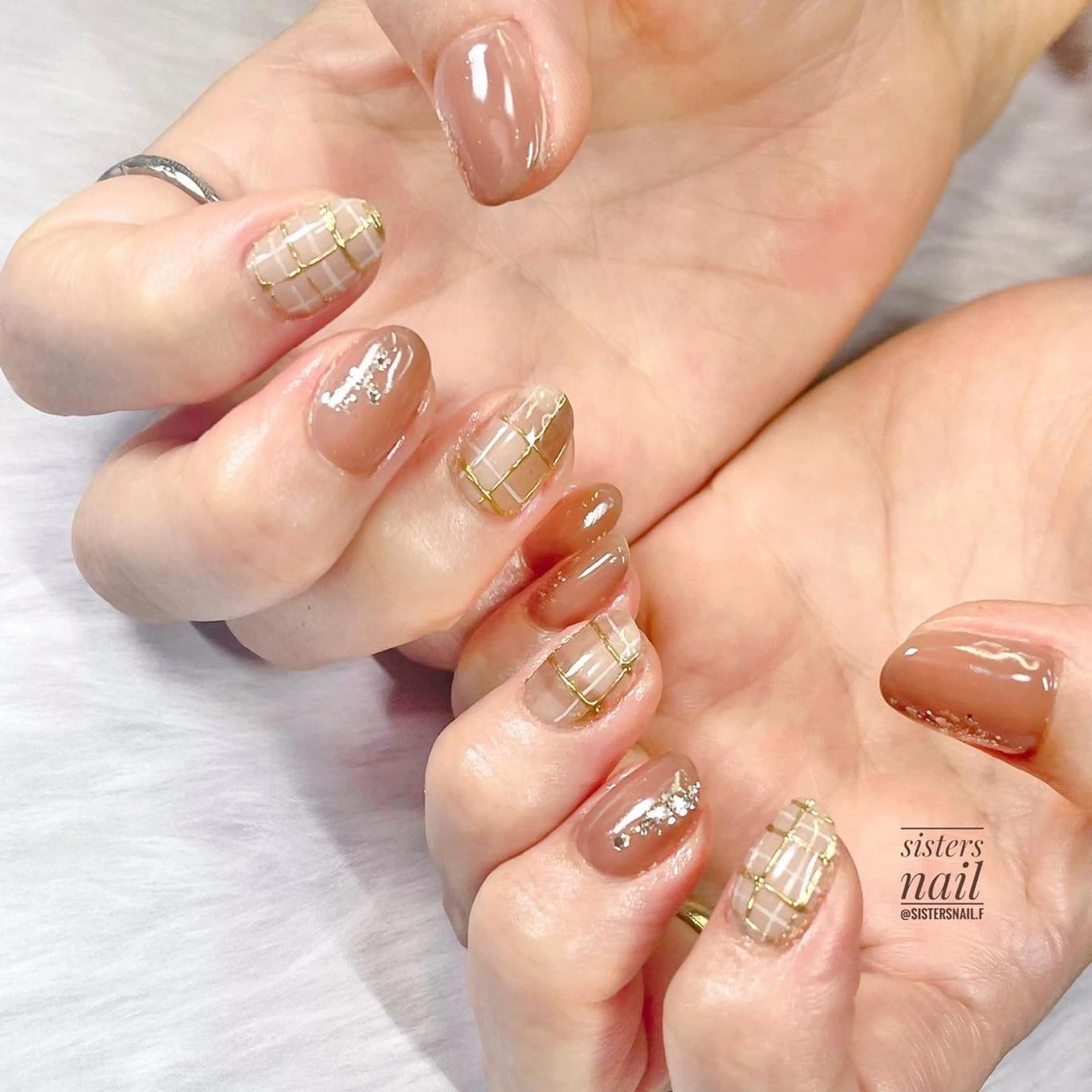 ネイル アートネイル ハロウィン ミラーネイル sisters nail.fのネイルデザイン