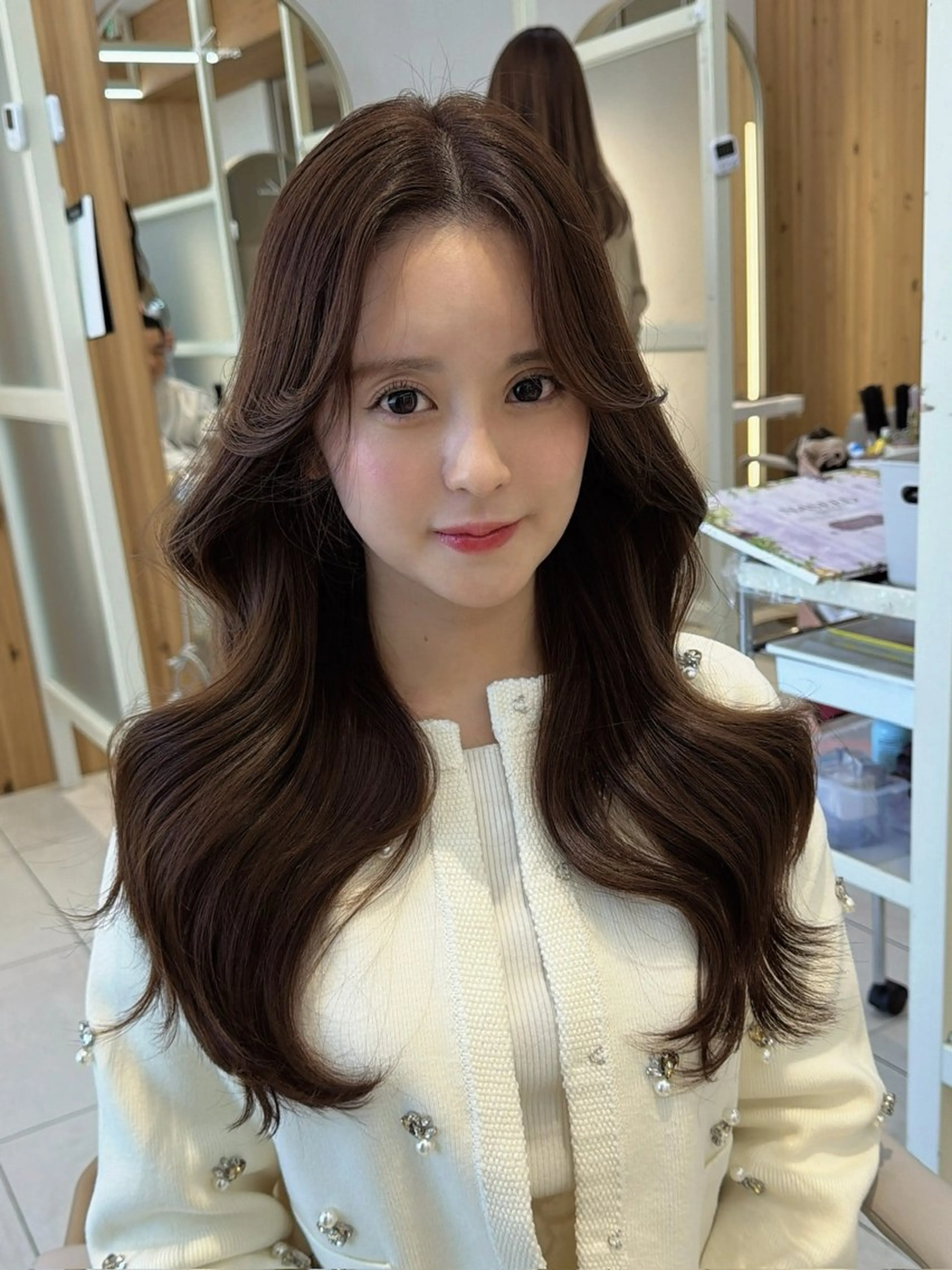 セミロング カット ヘアカラー トリートメント 顔周り/透明感カラー /韓国ヘア/TAKUのヘアスタイル