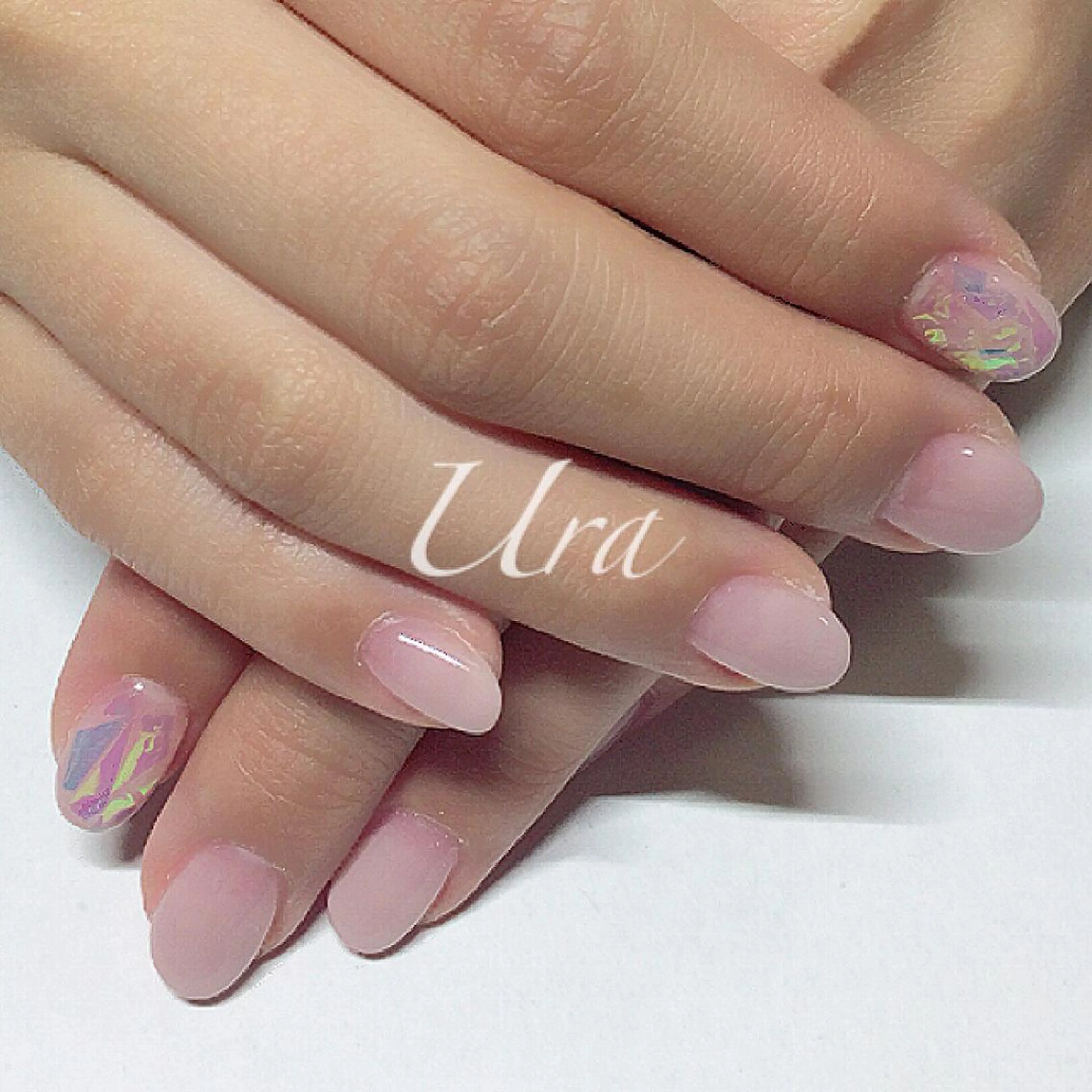 ネイル グラデーション ピンク ピンクベージュ UrakoNail 《nail》のネイルデザイン