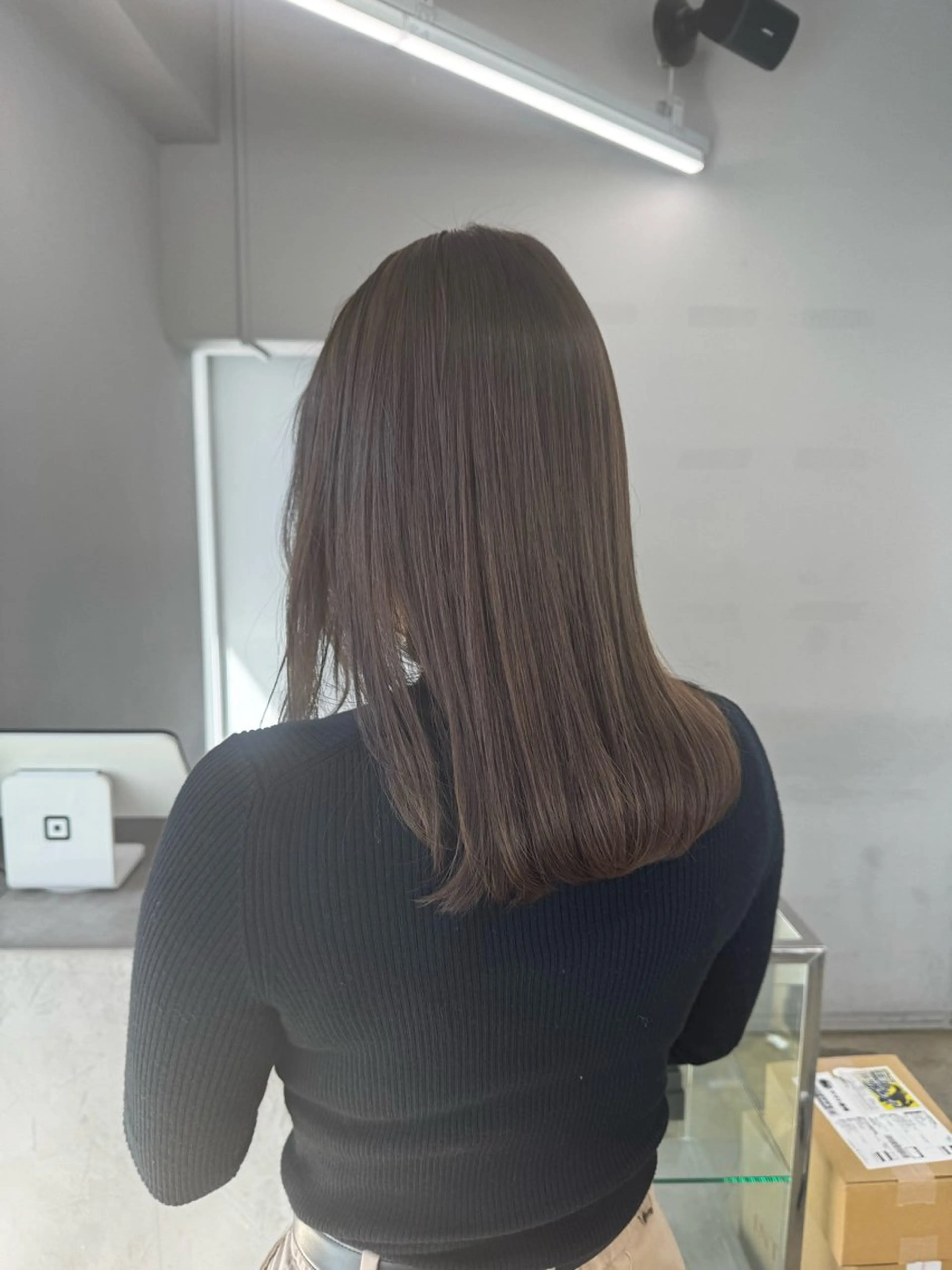 カラー ヘアカラー トリートメント maina/透明感 ベージュ/ブラウンのヘアスタイル