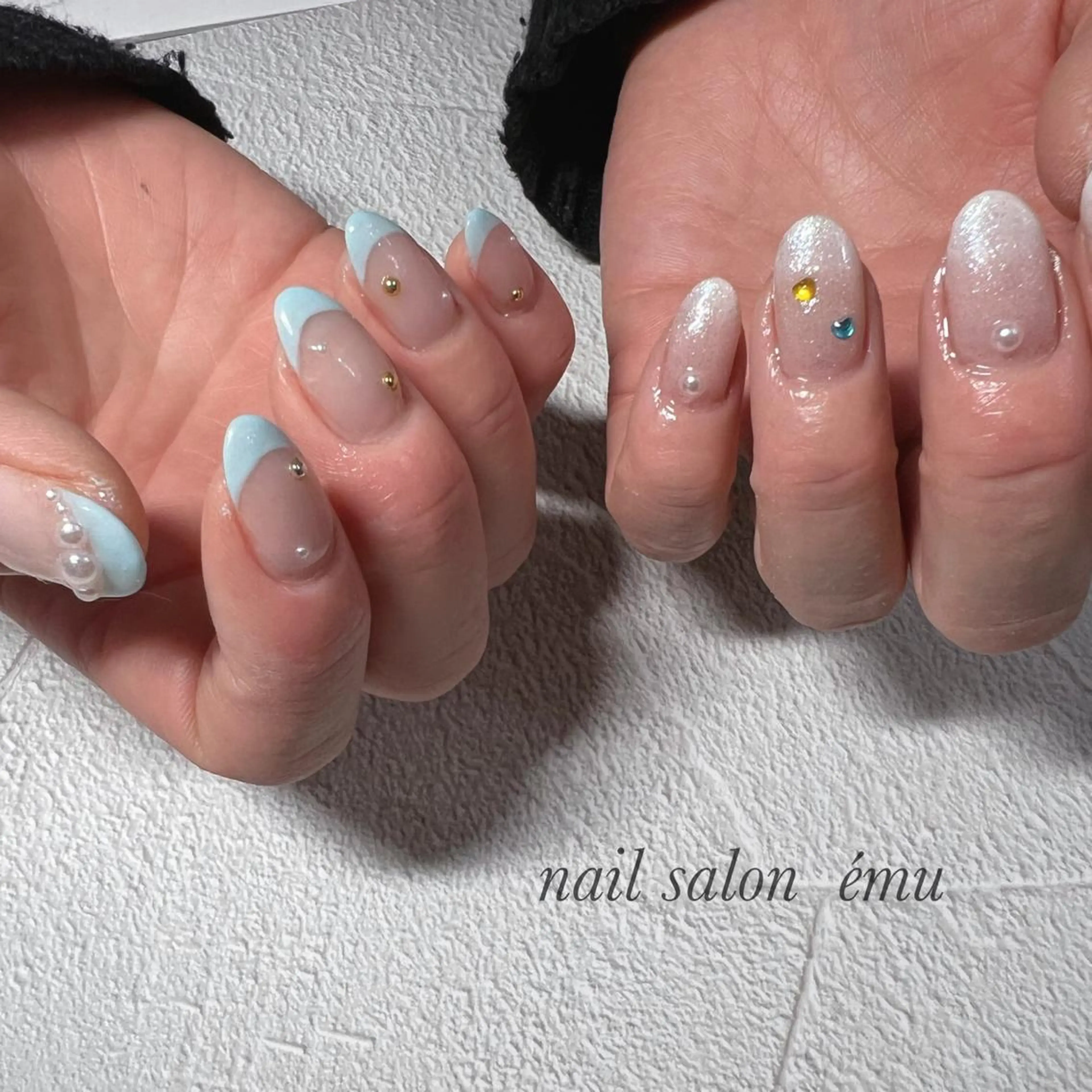 ミディアム ネイル ハンドネイル nail salon émuのネイルデザイン