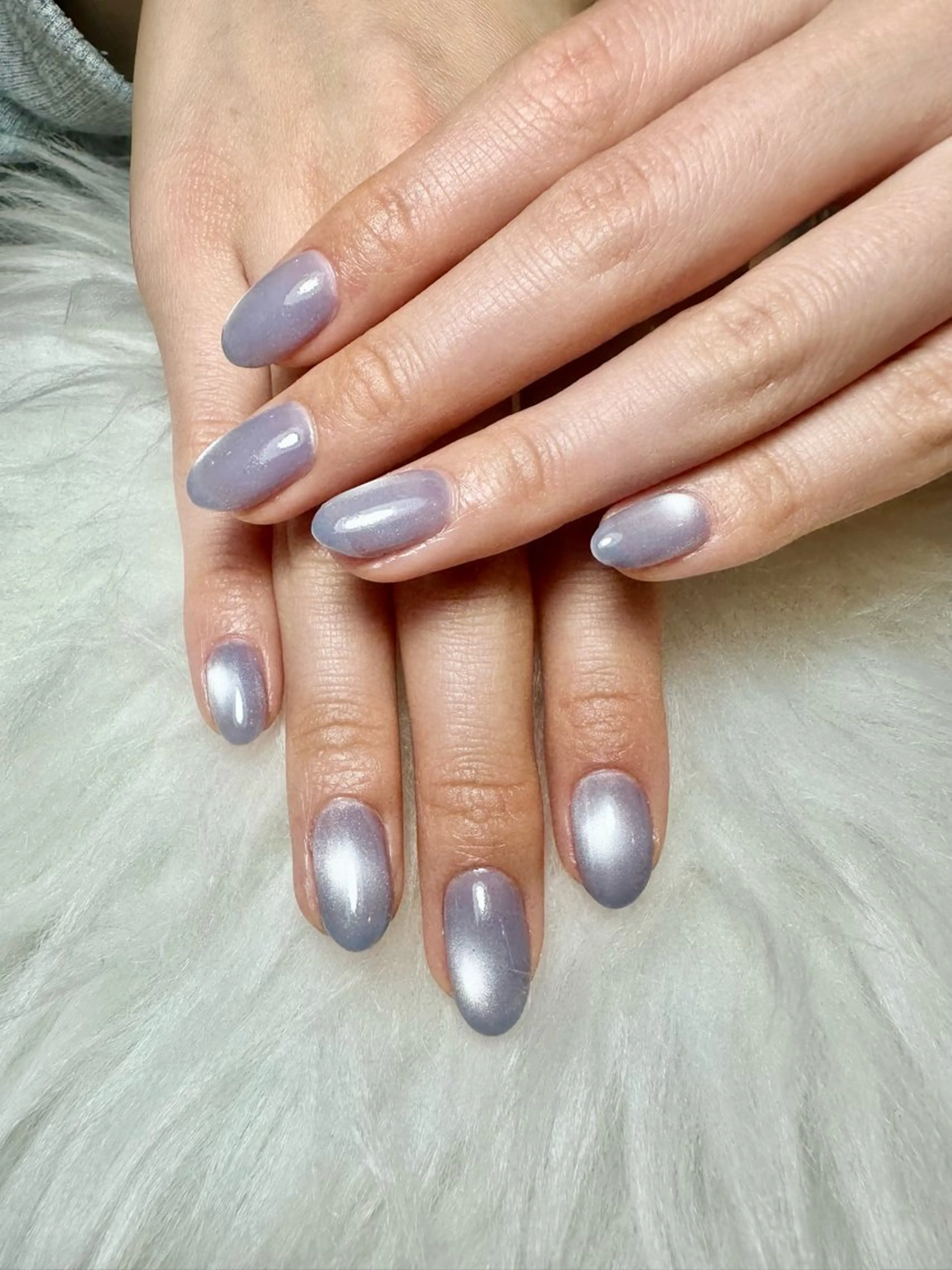 ネイル 氷ネイル・うるうるネイル マグネットネイル シンプルネイル ハンドネイル Re :eight Nail所属・NISHIOKA FUKUMIのネイルデザイン