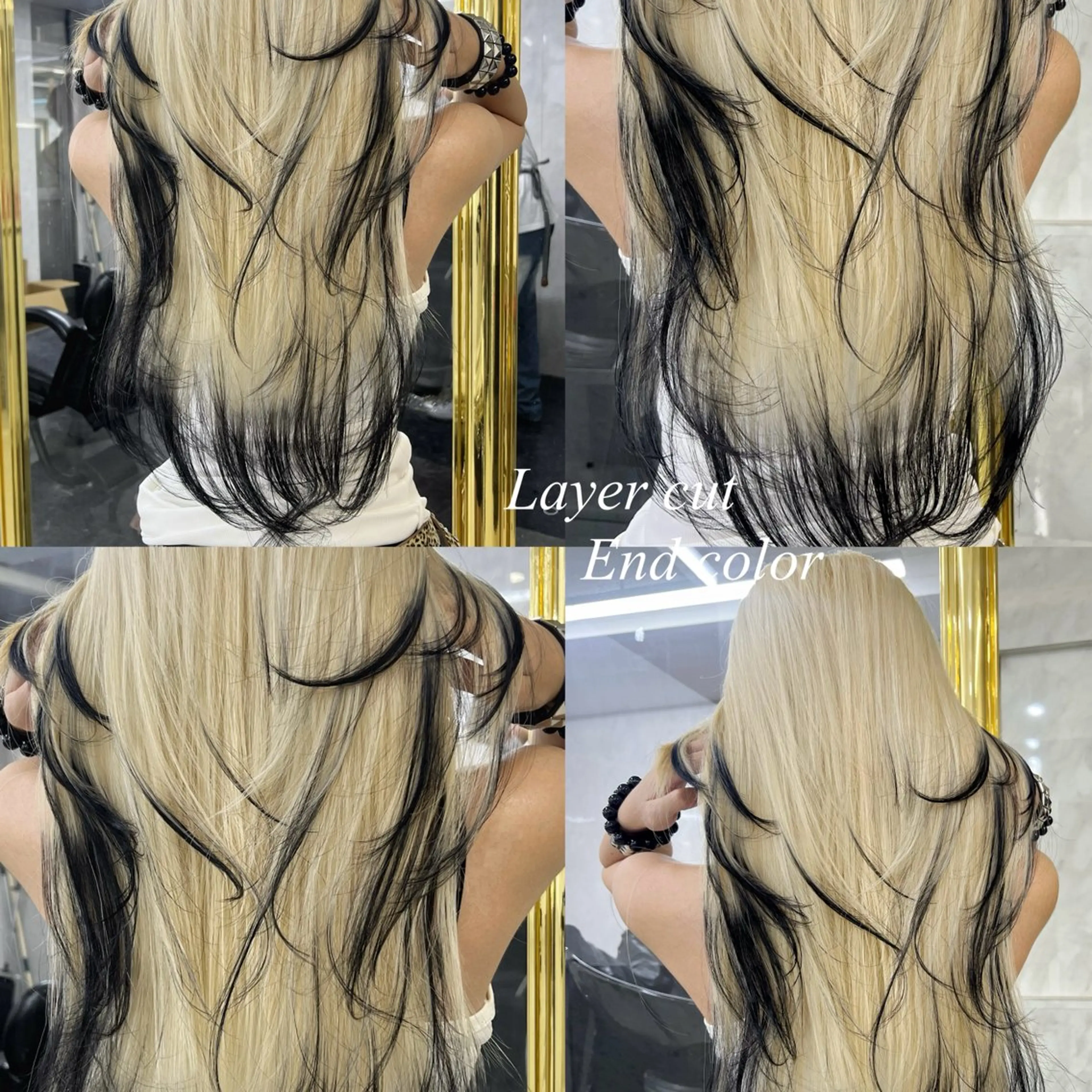 ロング カラー シールエクステ ハイトーンカラー エクステ ヘアカラー シールエクステ特化 ハイトーン、NANAのヘアスタイル