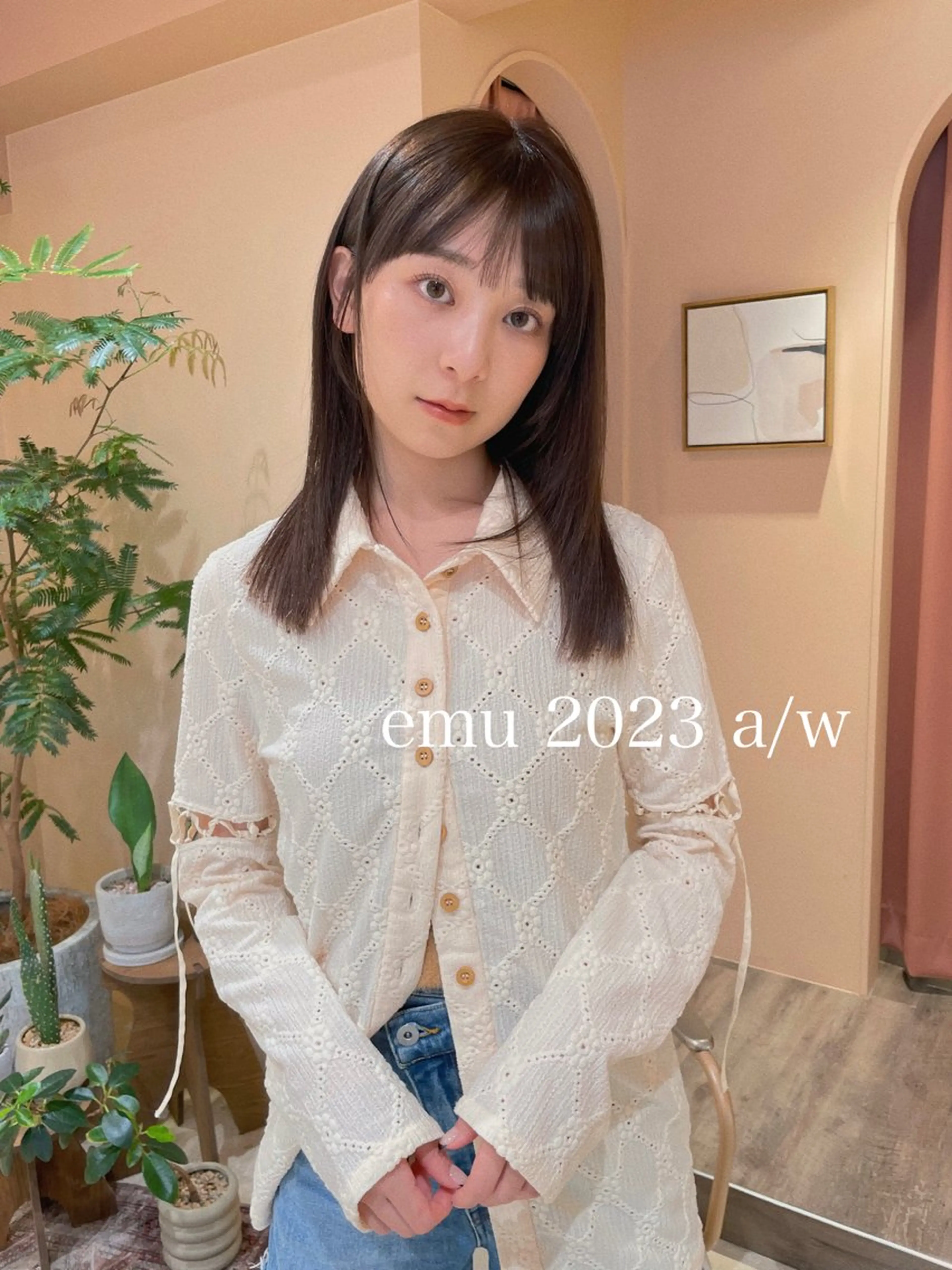 セミロング カラー 長井 徹行のヘアスタイル