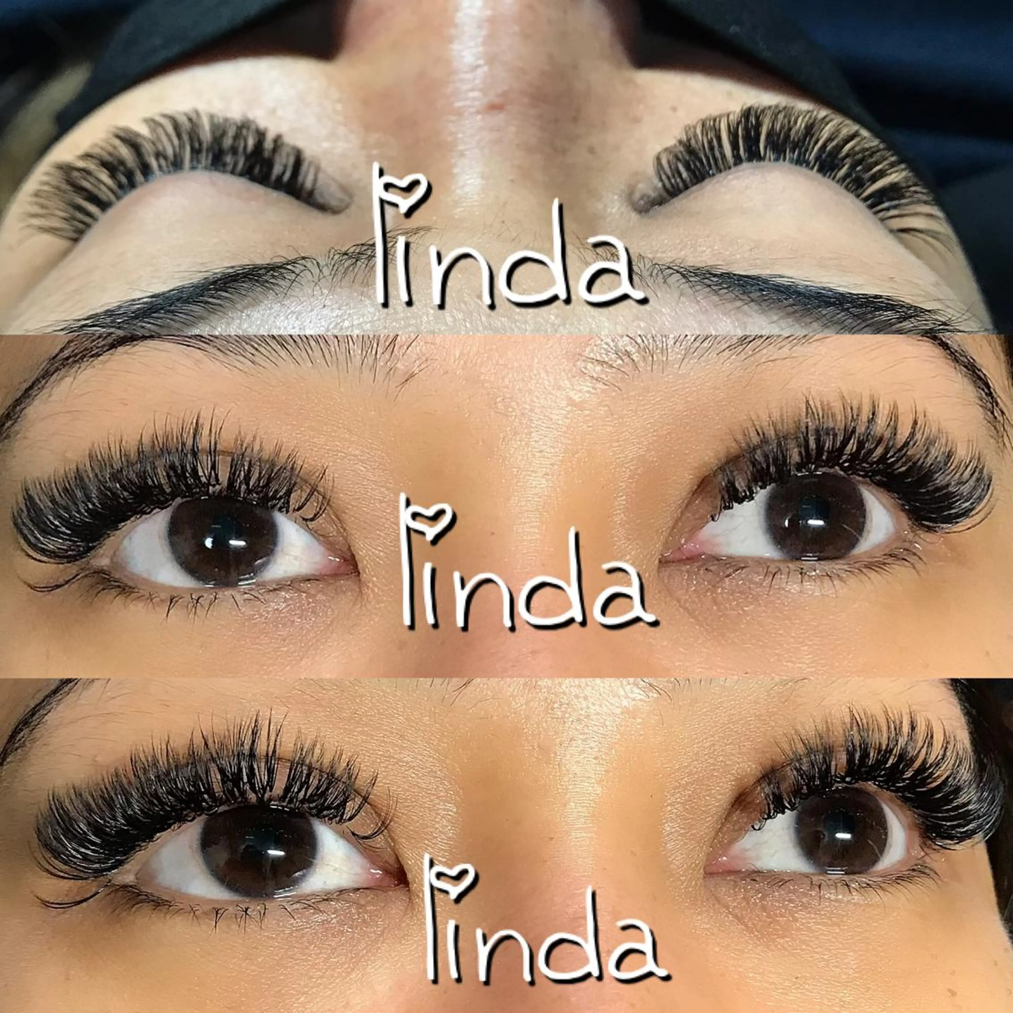 マツエク・マツパ 付け放題 ボリュームラッシュ linda lashesのマツエク・マツパデザイン