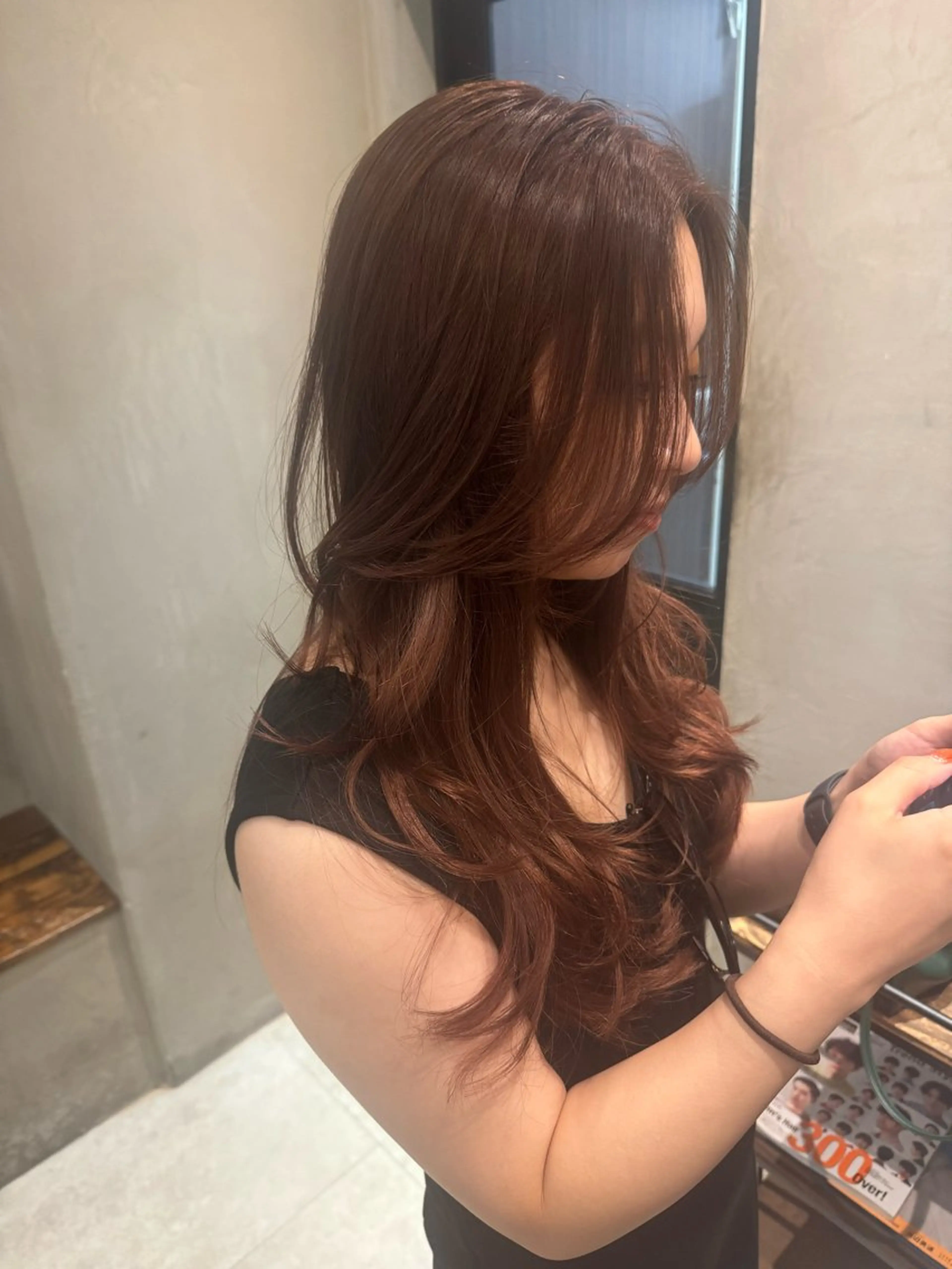 セミロング ヘアカラー トリートメント 顔周りcut・ご相談 ＝新宿しずく🇰🇷のヘアスタイル