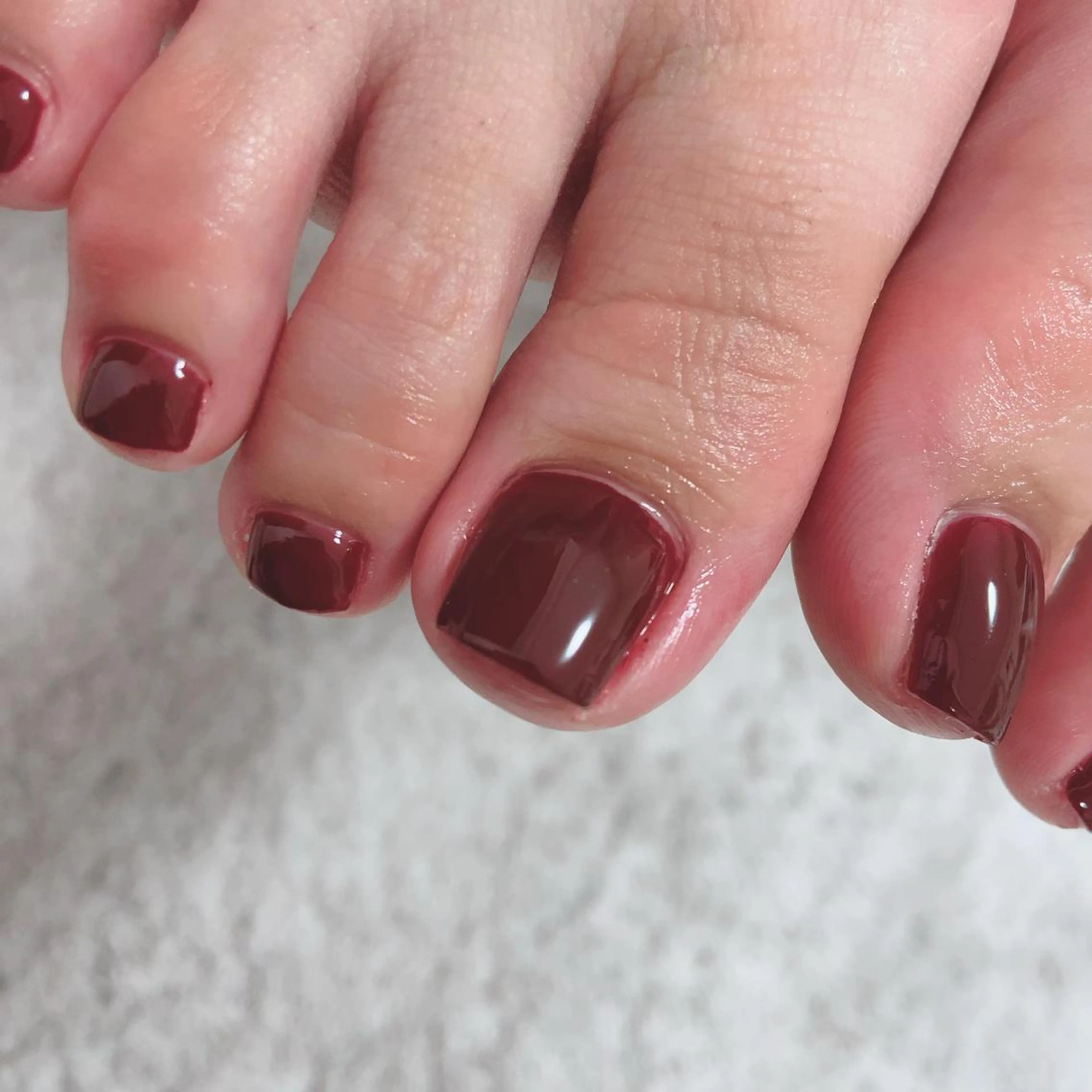 footネイル　ワンカラー(オフ込み)の写真