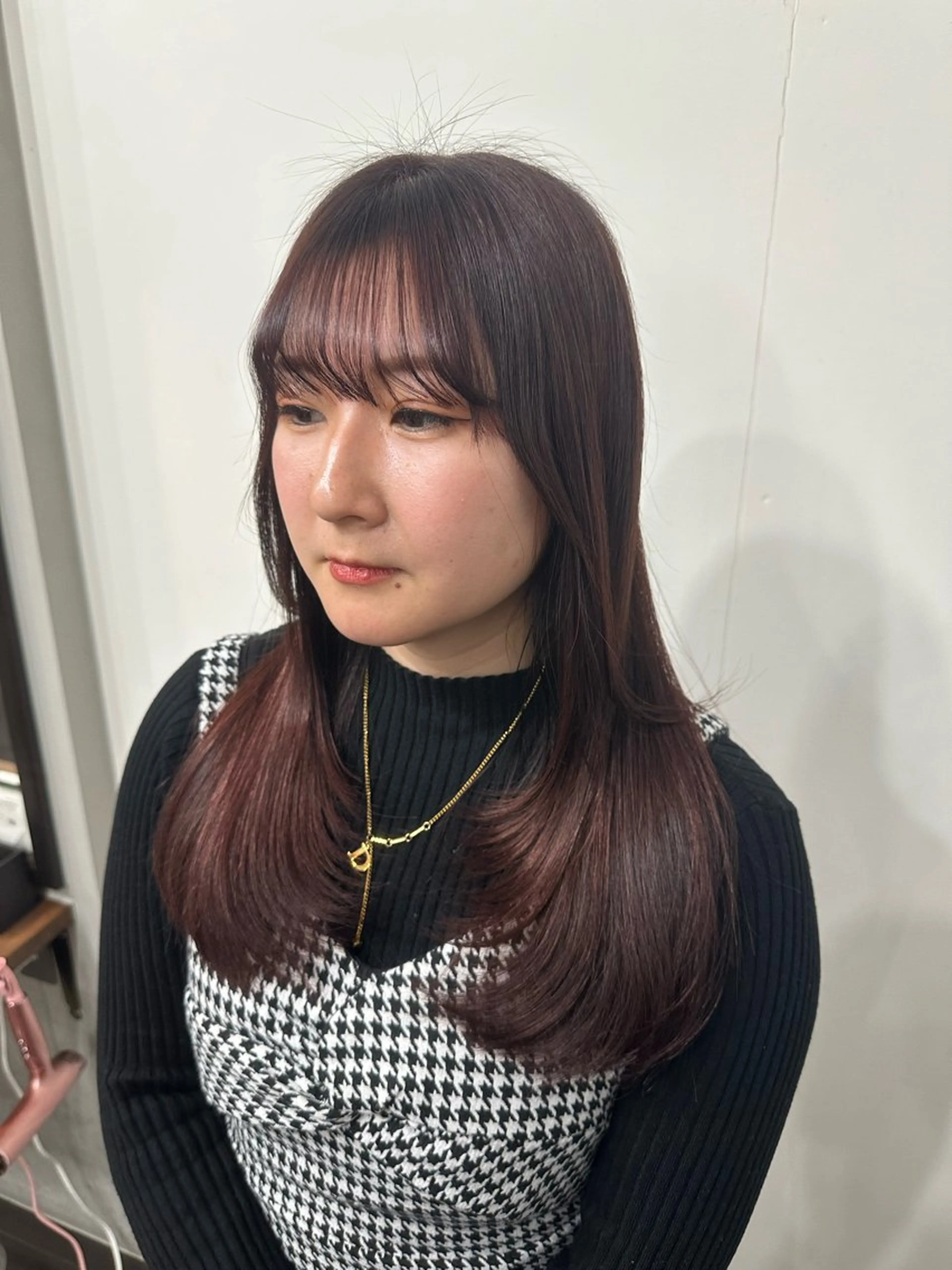 セミロング カラー 名駅/艶カラー/原田 永遠のヘアスタイル