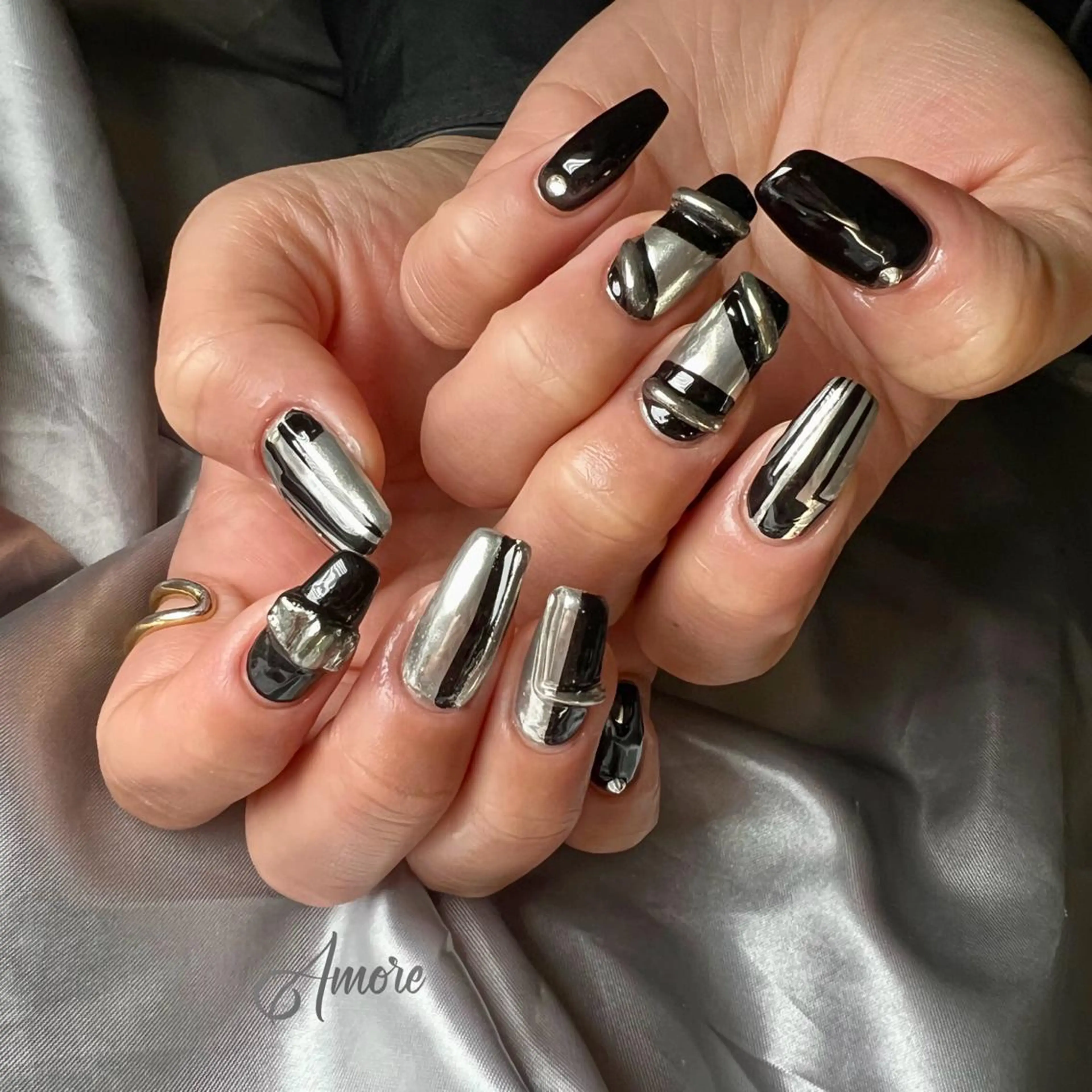 ネイル ジェルネイル 韓国ネイル ミラーネイル オフィスネイル パラジェル You kyehwaのネイルデザイン