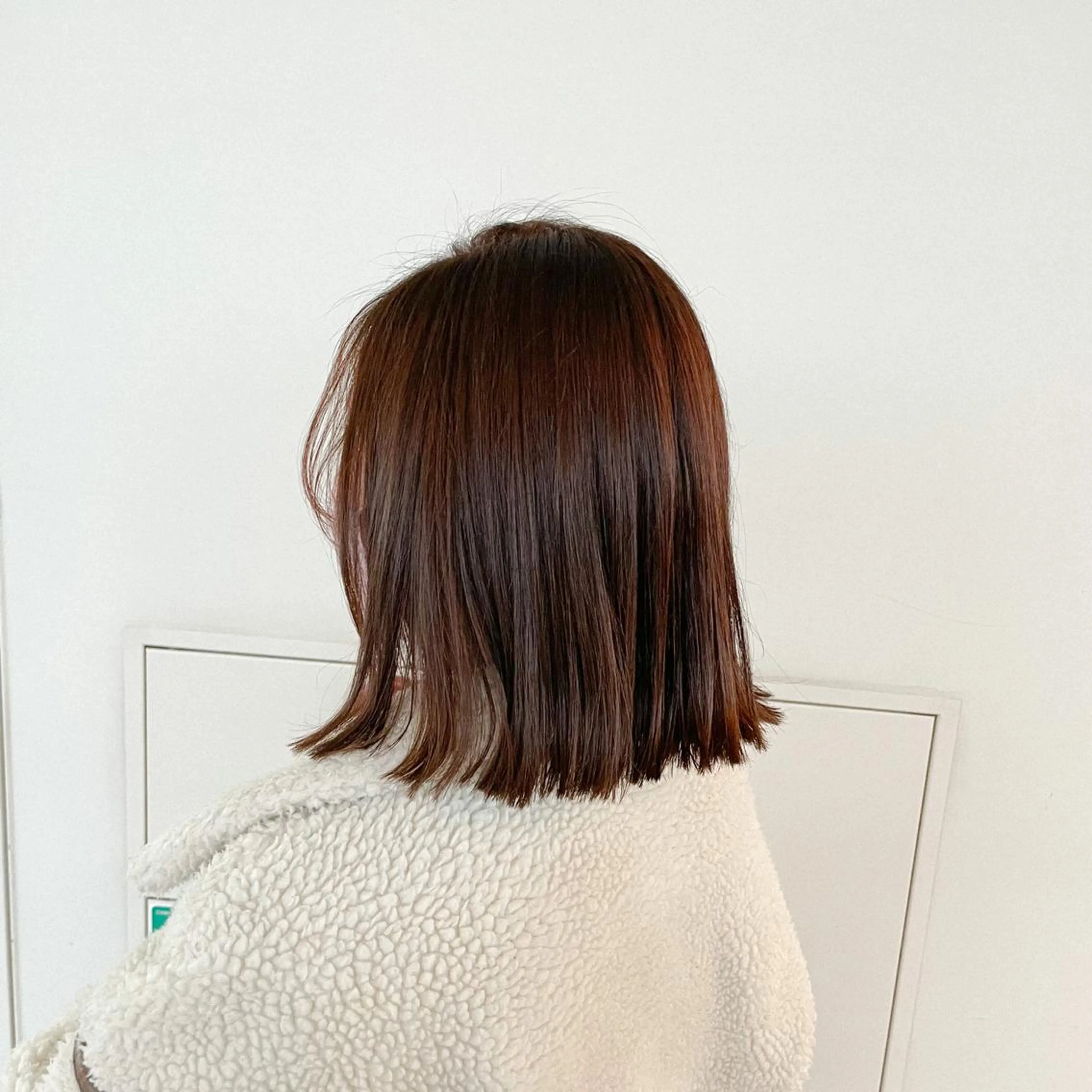 ミディアム カラー 落合 美穂のヘアスタイル