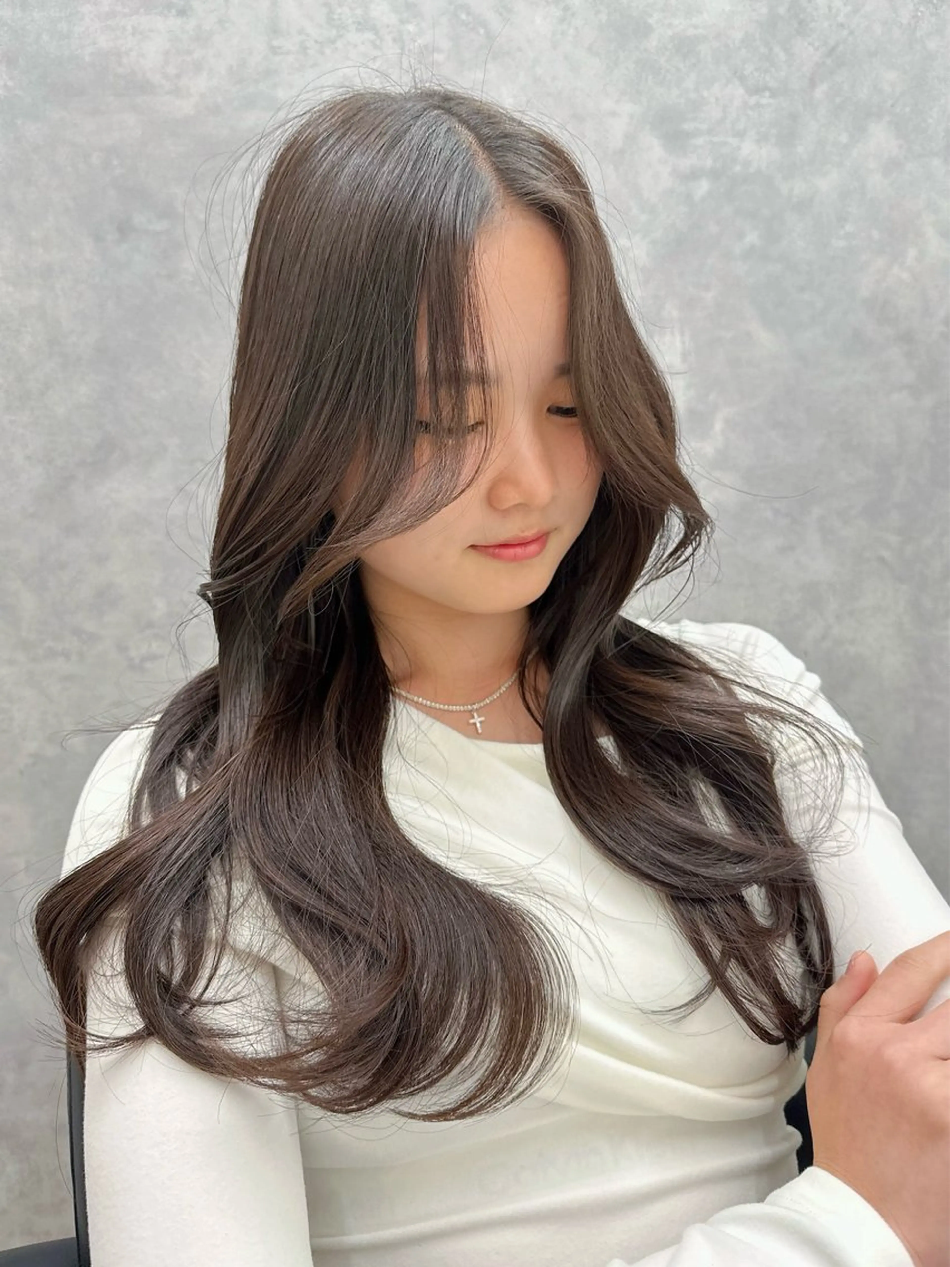 ロング 韓国ヘア/ワンホン ちひろのヘアスタイル