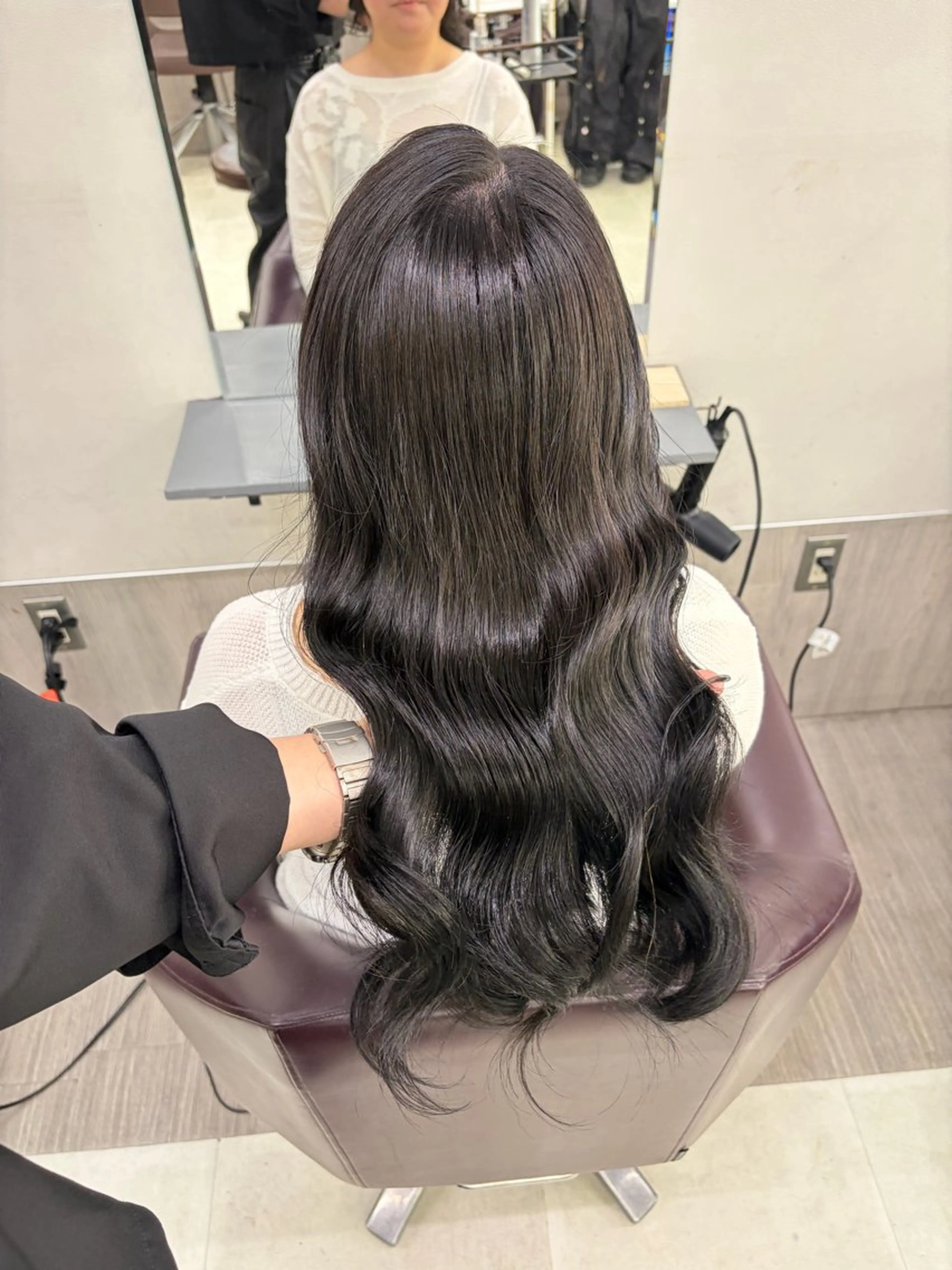 ロング カット ヘアカラー トリートメント 天神大名/淡色カラー かずゆき/ハイトーンのヘアスタイル