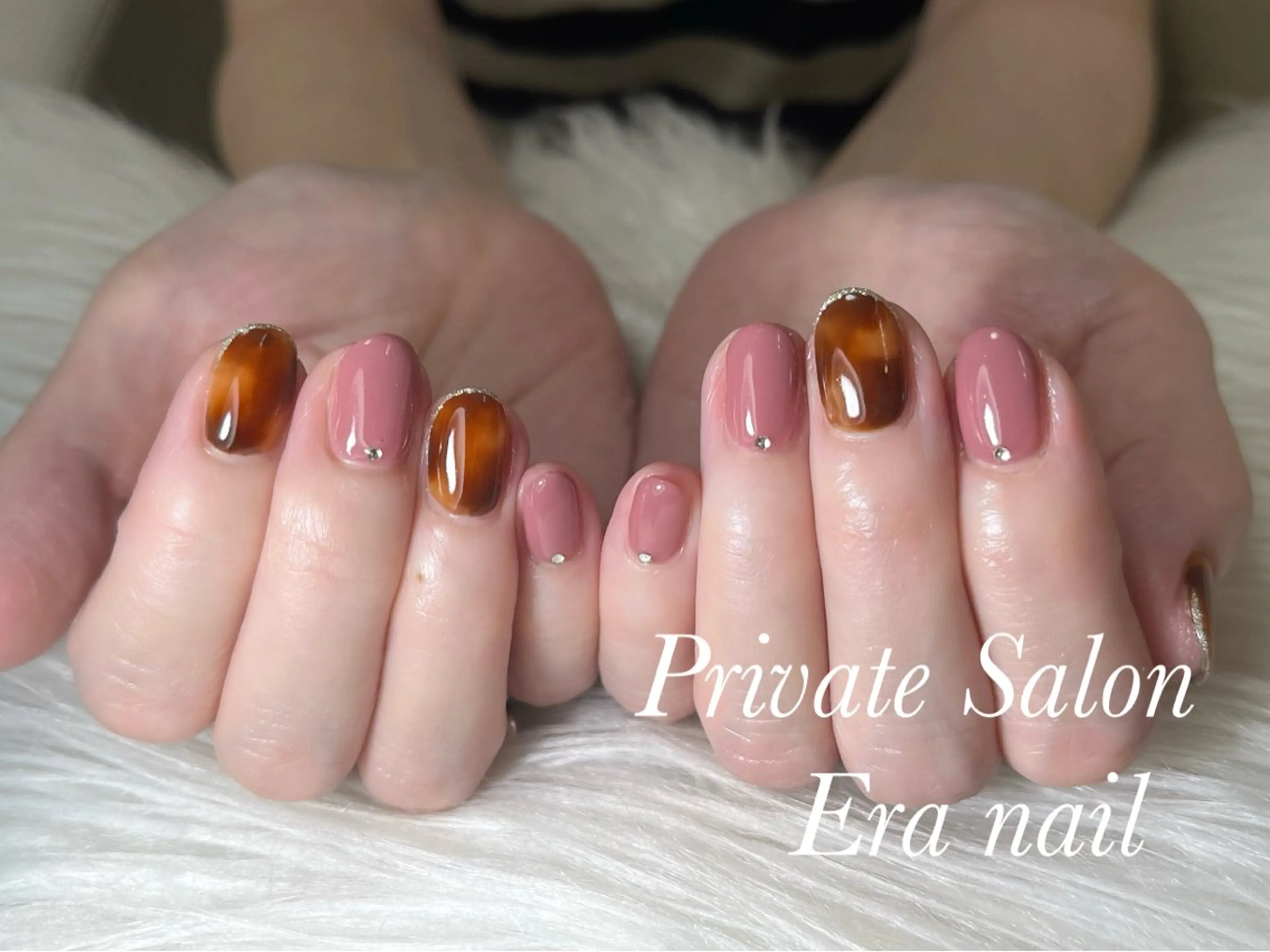 ネイル べっ甲ネイル Era nailのネイルデザイン