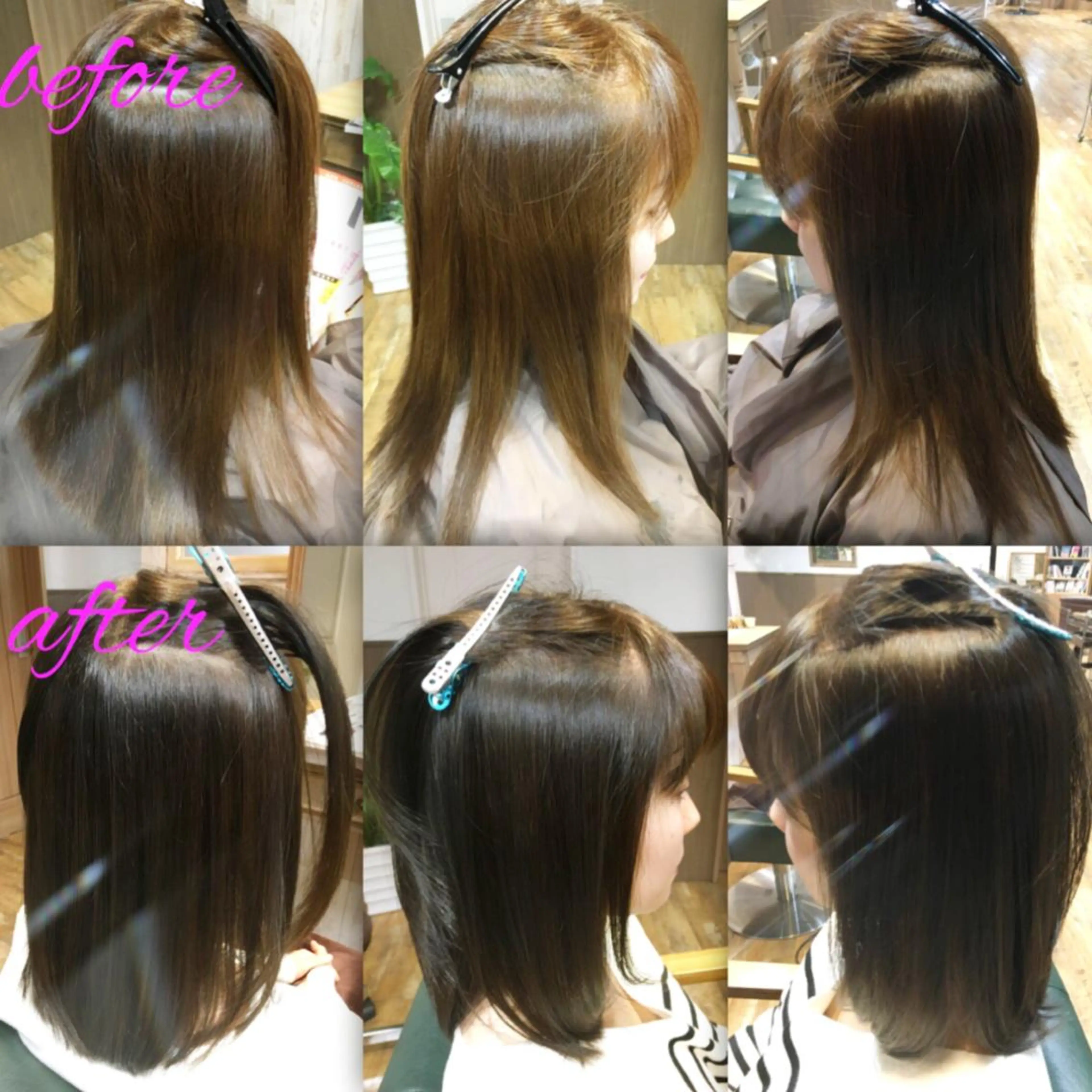 セミロング カラー パーマ イルミナカラー ストレートパーマ カット ヘアカラー 縮毛矯正 トリートメント ブリーチ縮毛矯正/ デサキ ショウヘイのヘアスタイル