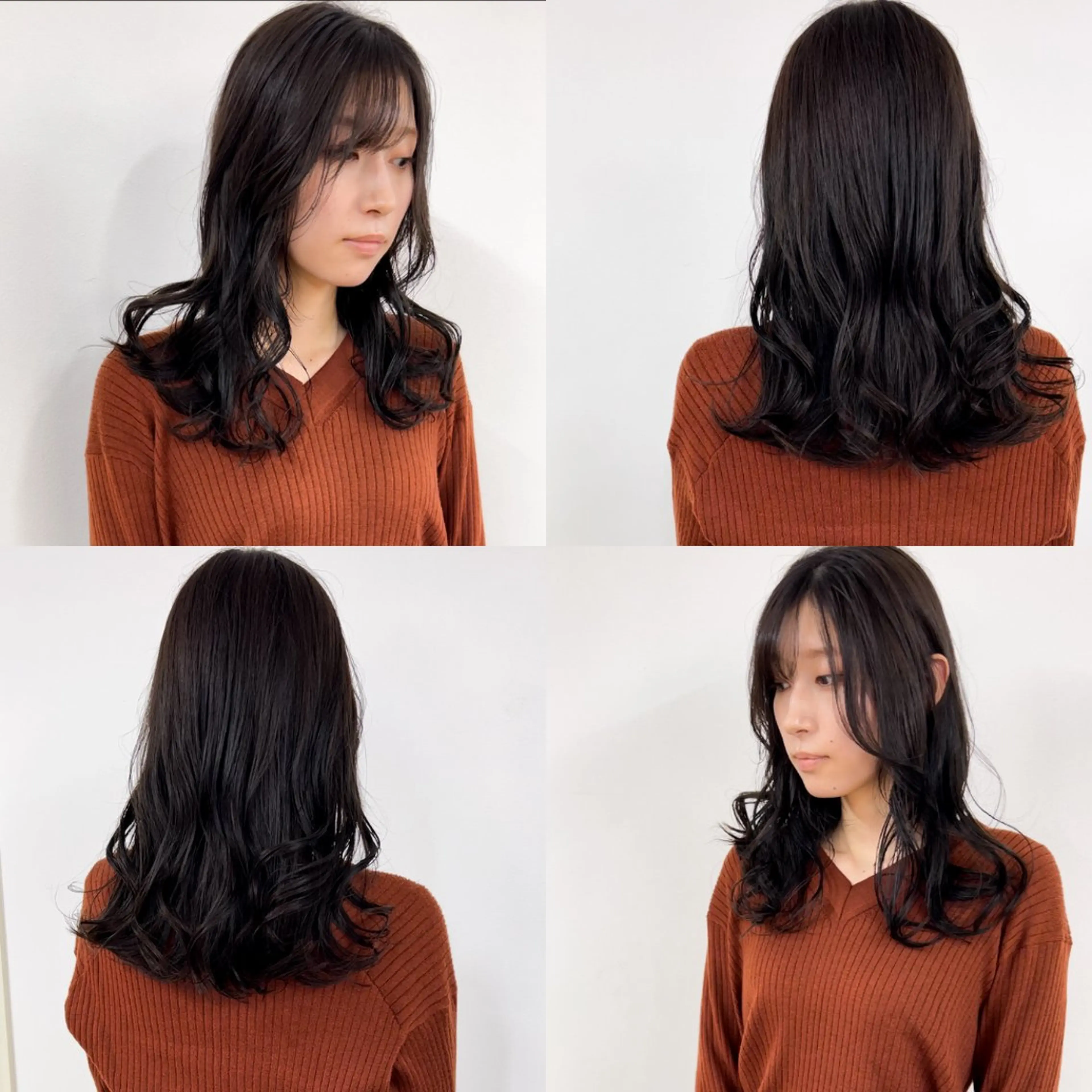 セミロング カラー 透明感カラー 顔まわりレイヤー レイヤーカット カット ヘアカラー トリートメント 🥇近藤 恭輔🥇 Recharme新保のヘアスタイル