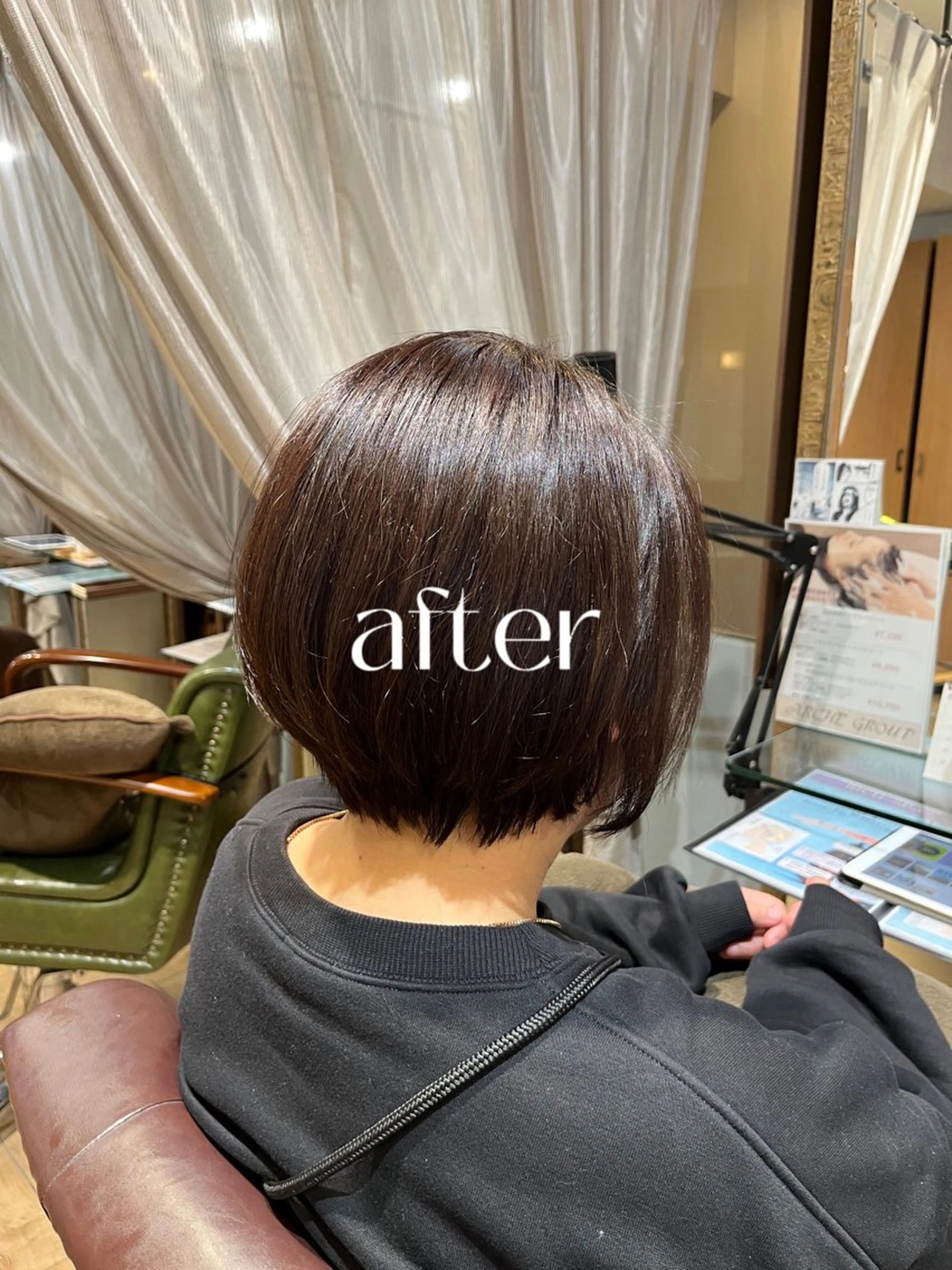 ショート カット トリートメント ヘアセット 👑毛流れ、艶髪◉ 縮毛矯正錦糸町ヒガシのヘアスタイル