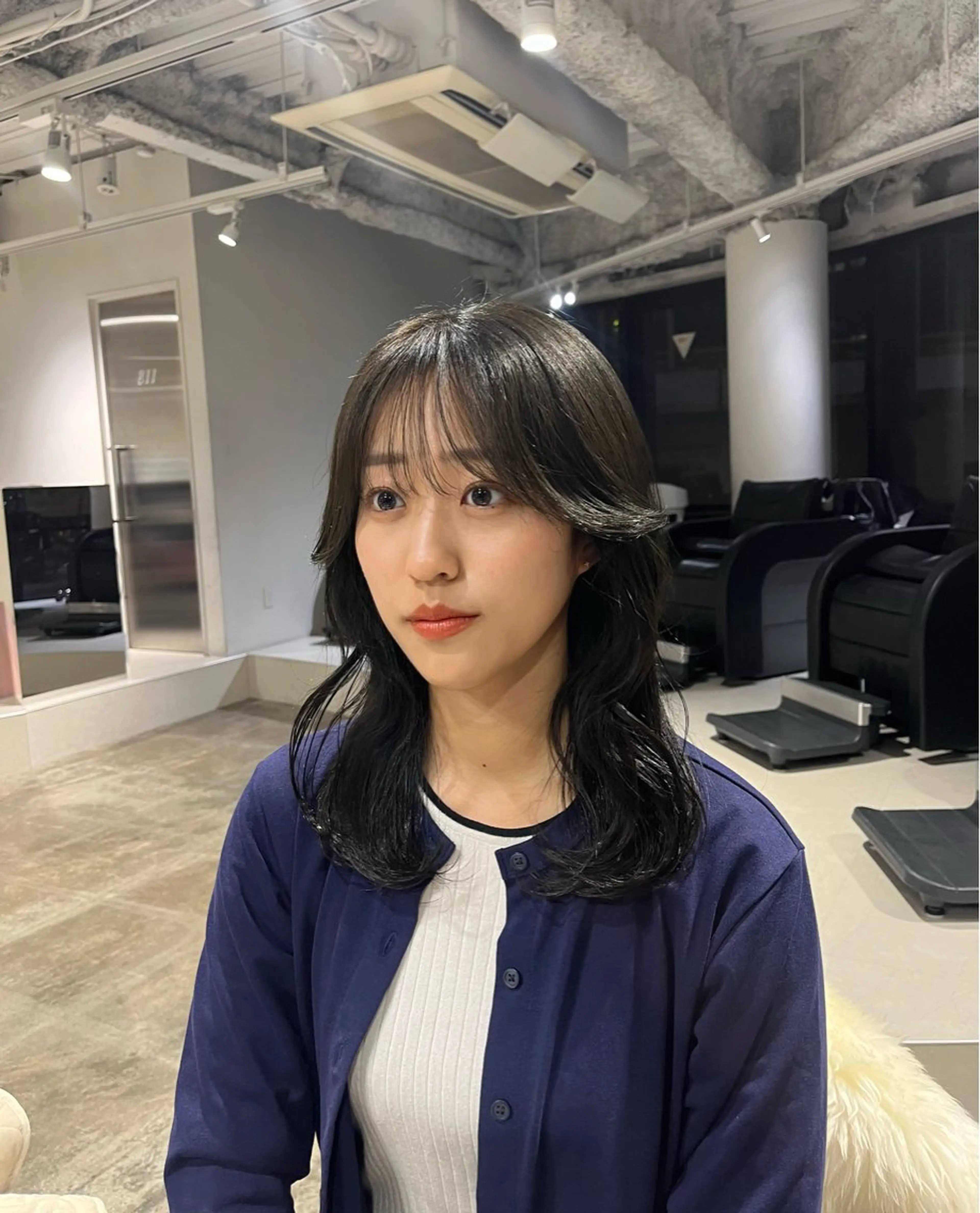 ミディアム 🟡ひろの/ツヤ カラー/髪質改善🟡のヘアスタイル