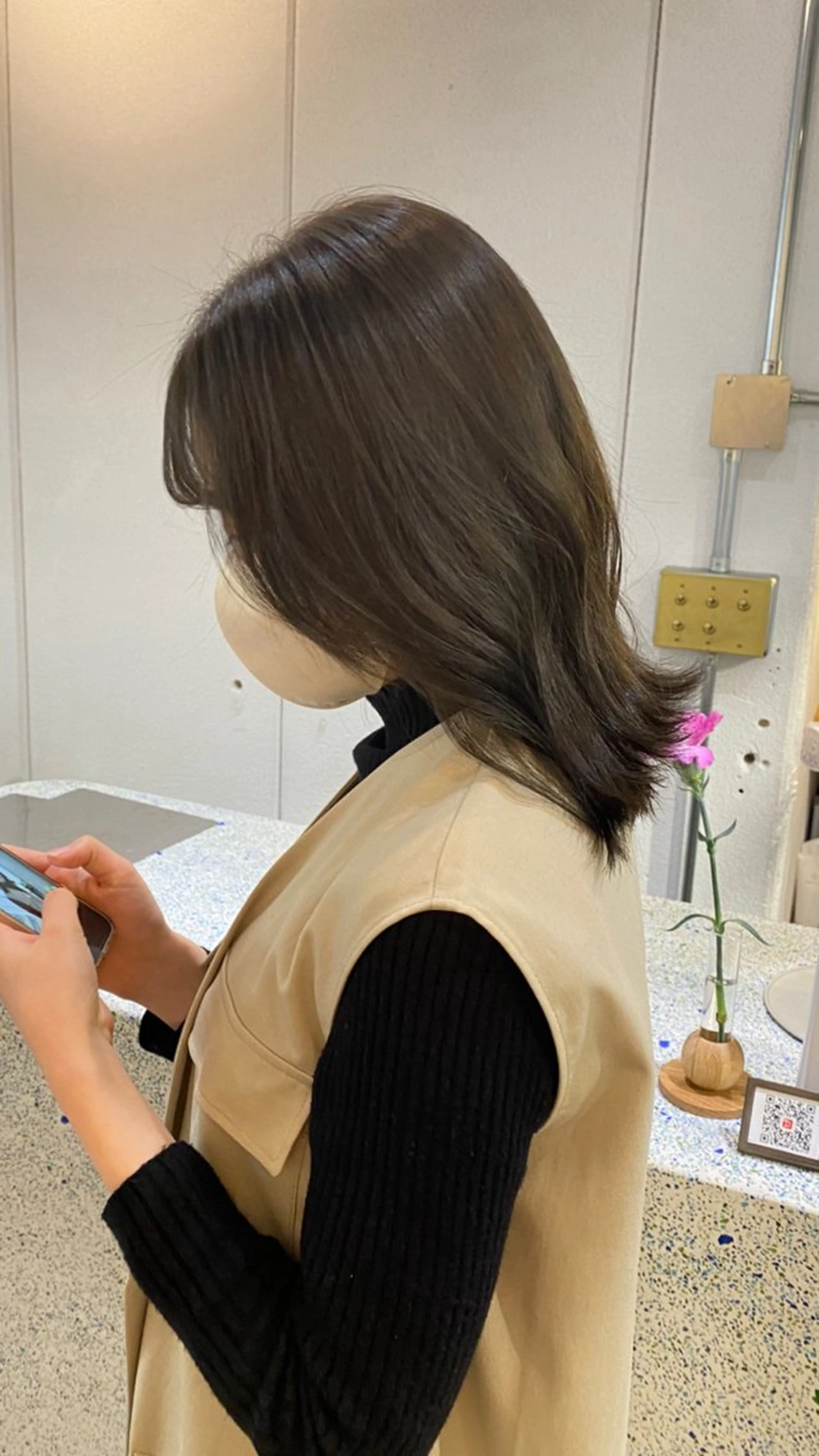 ミディアム ヘアカラー トリートメント ヘッドスパ 山田 綾乃/メンズカットのヘアスタイル