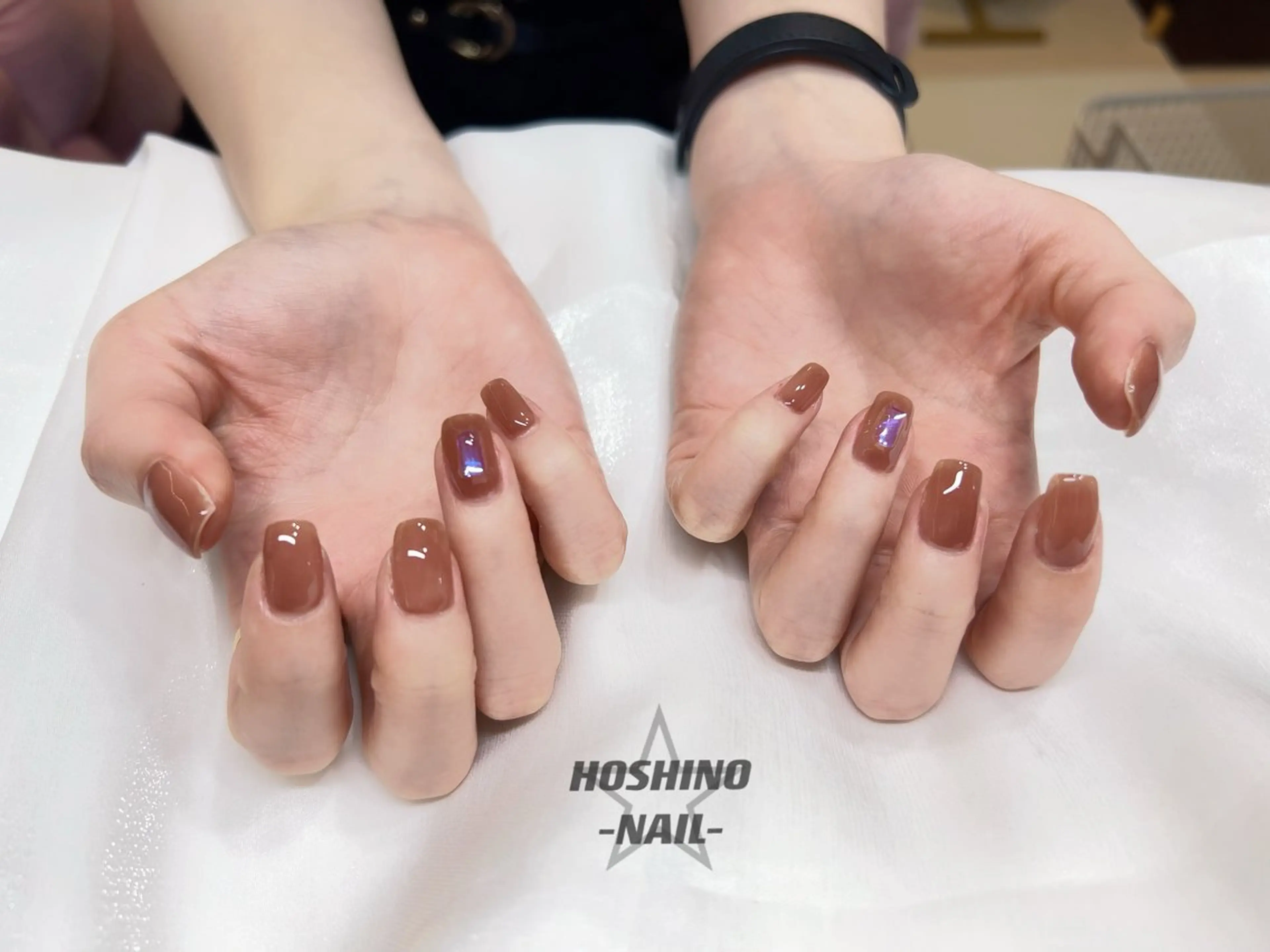 ネイル オーロラネイル 持ち込み ワンカラーネイル ハンドネイル ★HOSHINO NAIL★新宿店のネイルデザイン