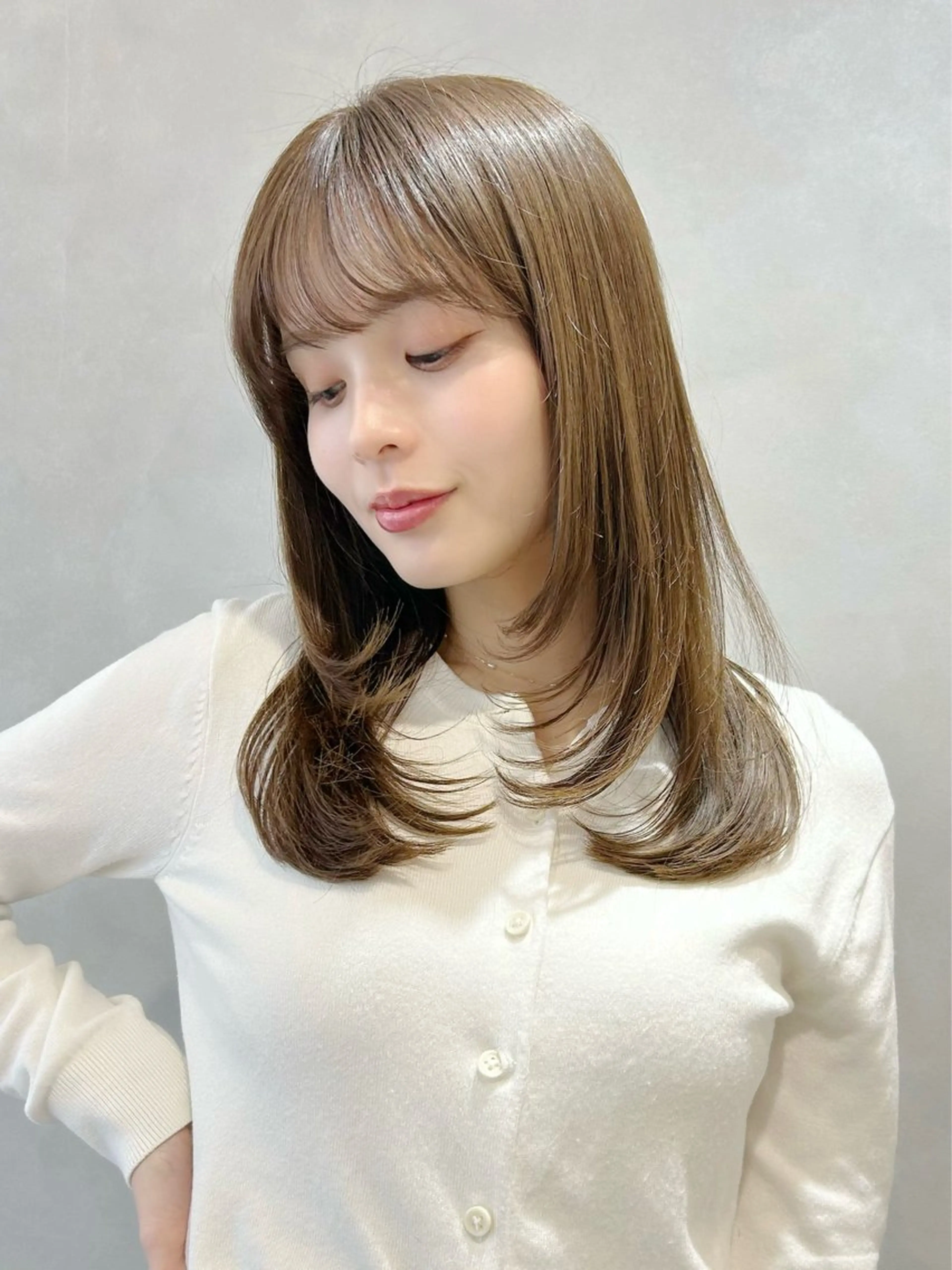 ミディアム カラー カット ヘアカラー 🌿池袋ボブ/美髪 縮毛矯正taigaのヘアスタイル