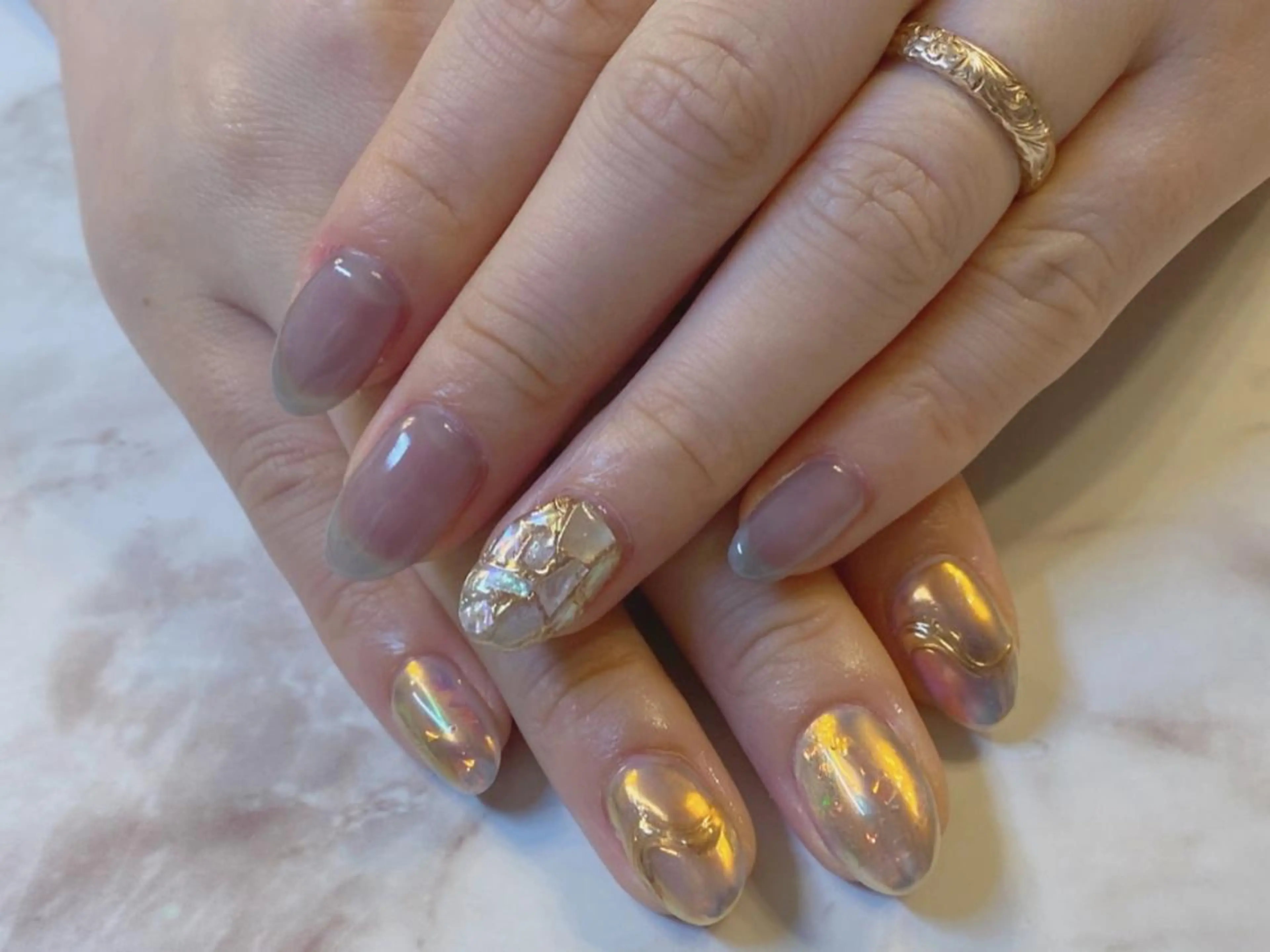 ネイル アートネイル ジェルネイル ニュアンスネイル パラジェル Nailist Honamiのネイルデザイン