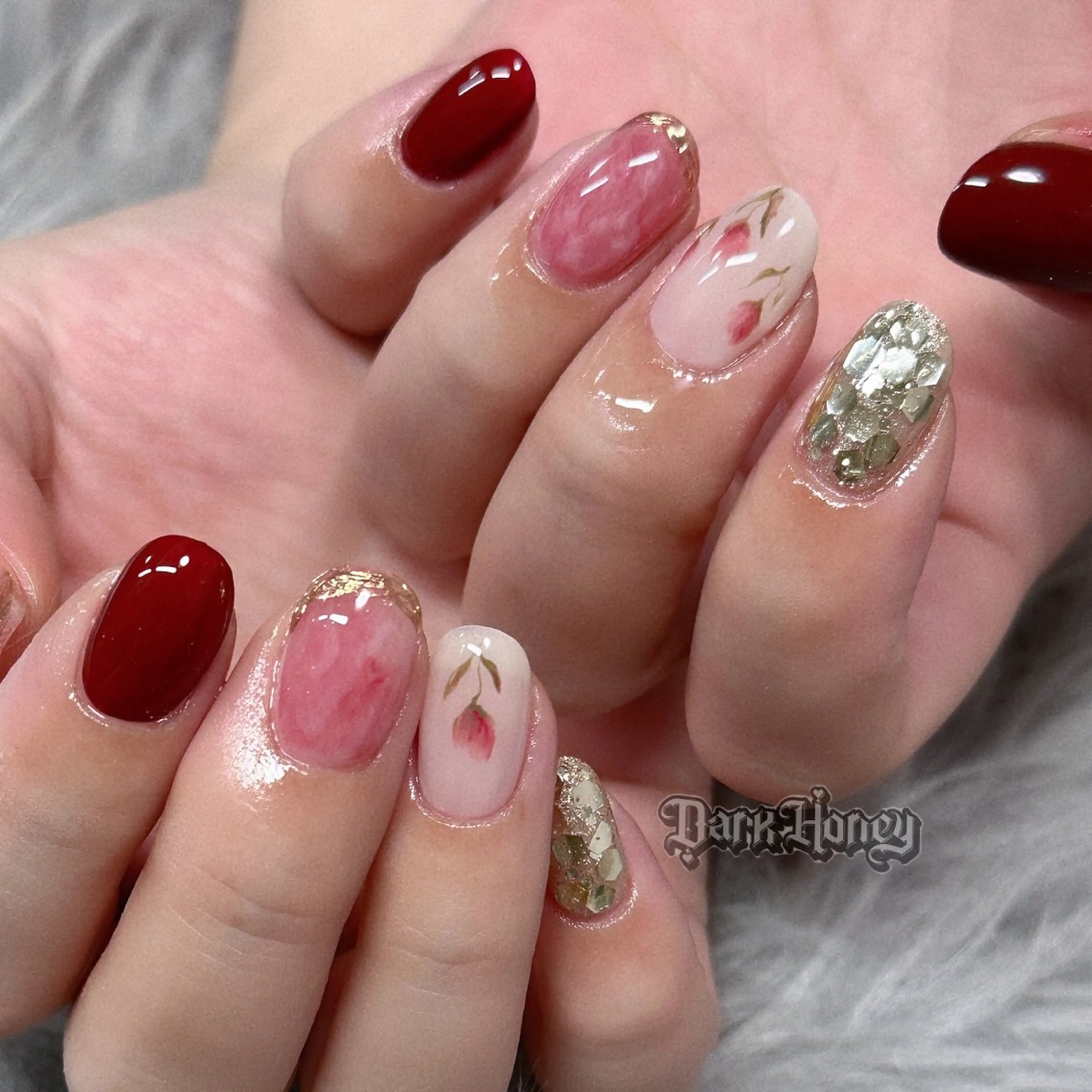 ネイル Dark honey スカルプ専門原宿店のネイルデザイン
