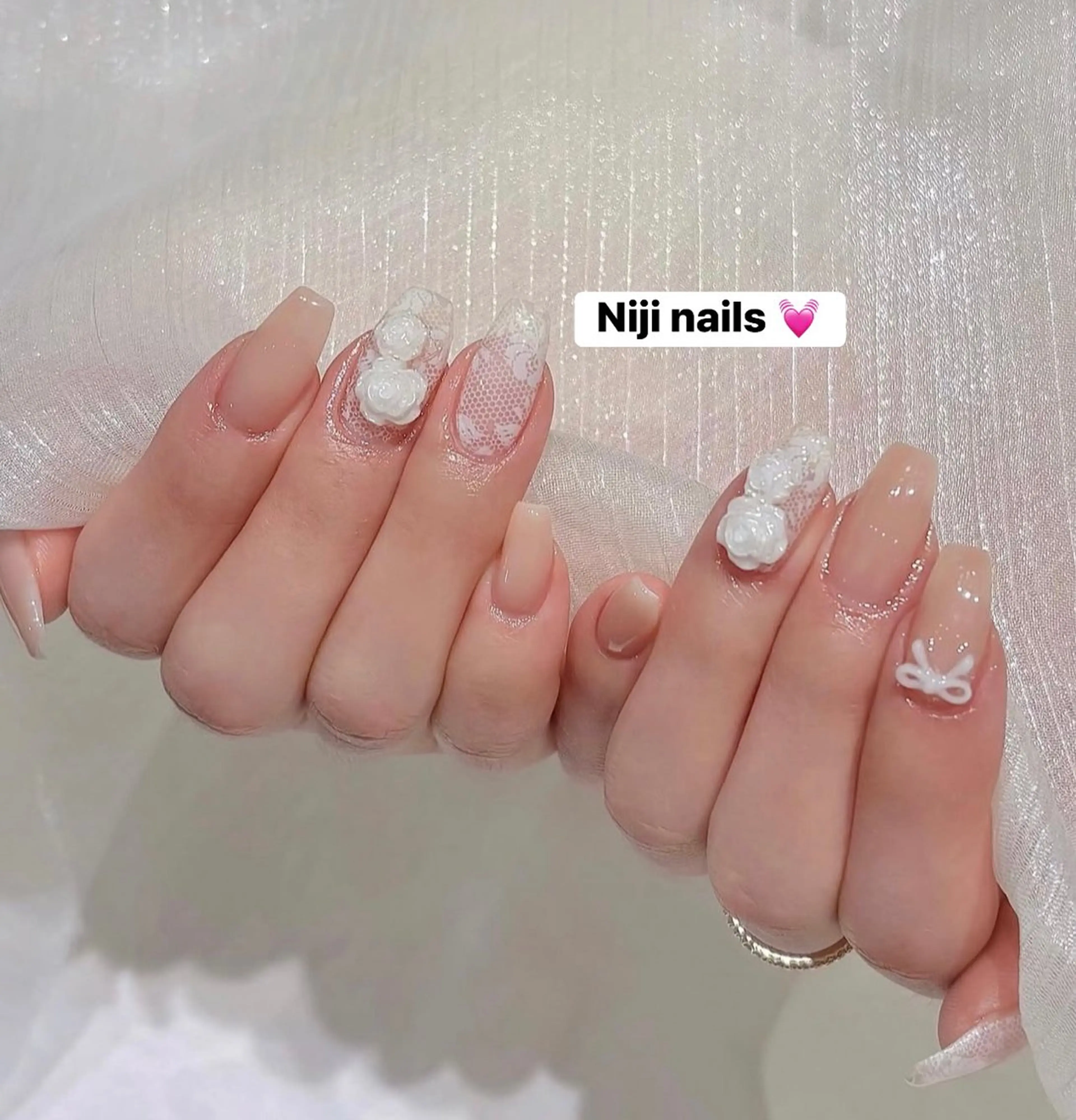 ネイル フレンチネイル ジェルネイル マグネットネイル 持ち込み ニュアンスネイル ハンドネイル NiJi Nailsのネイルデザイン