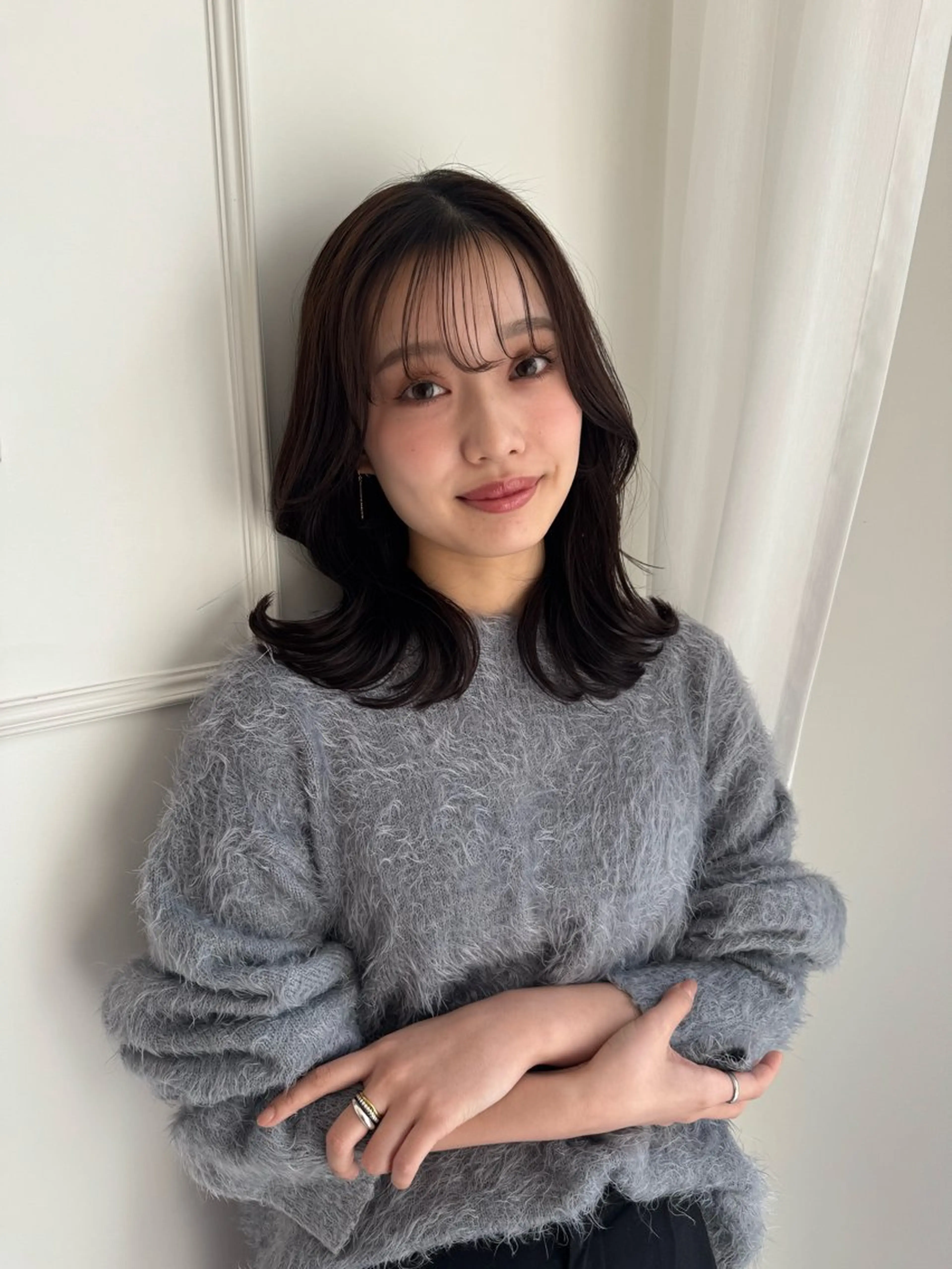 セミロング カラー ヘアカラー トリートメント ParveMix🍀 藤原愛未のヘアスタイル