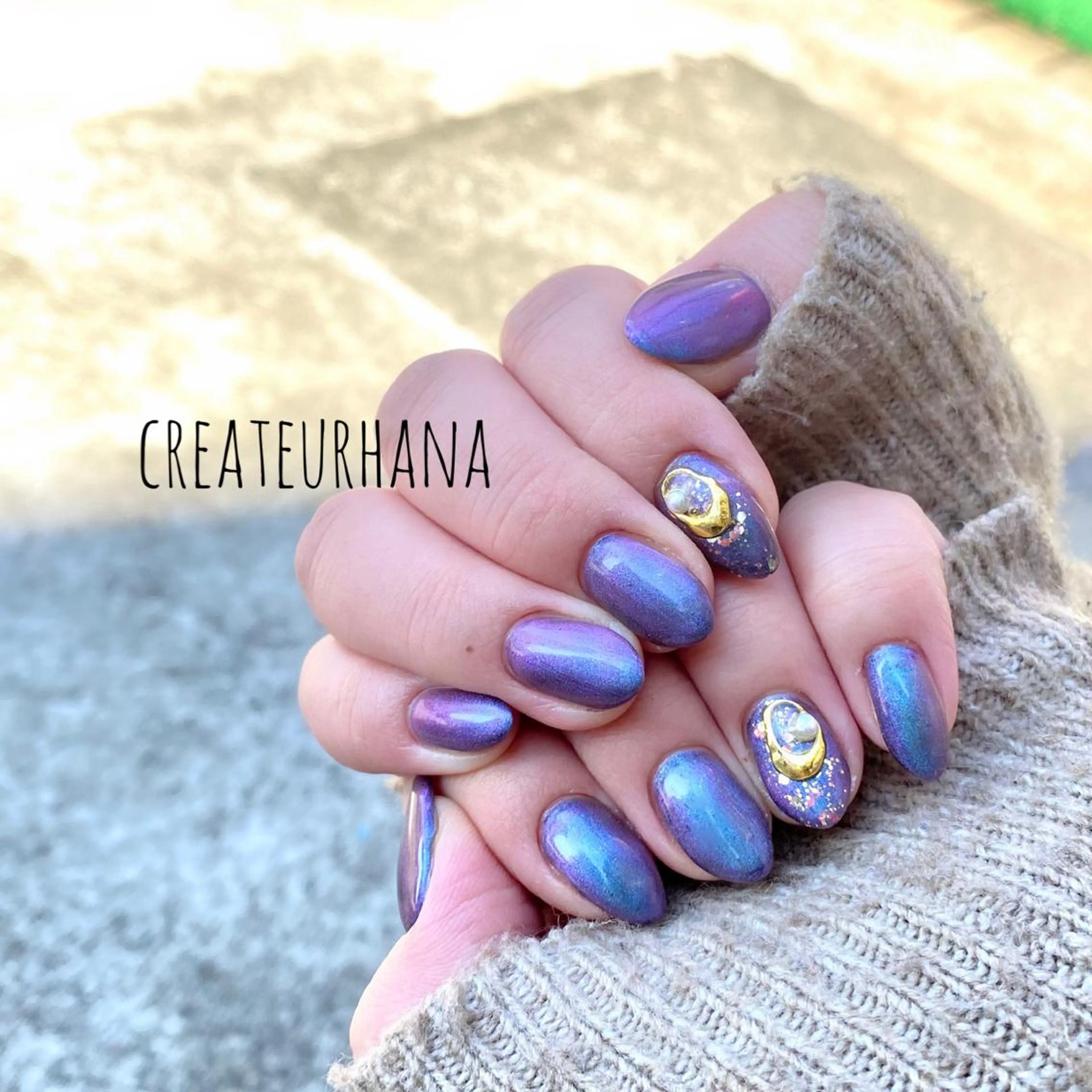 ネイル クレアトゥール華 都賀店所属・三橋 結菜のネイルデザイン