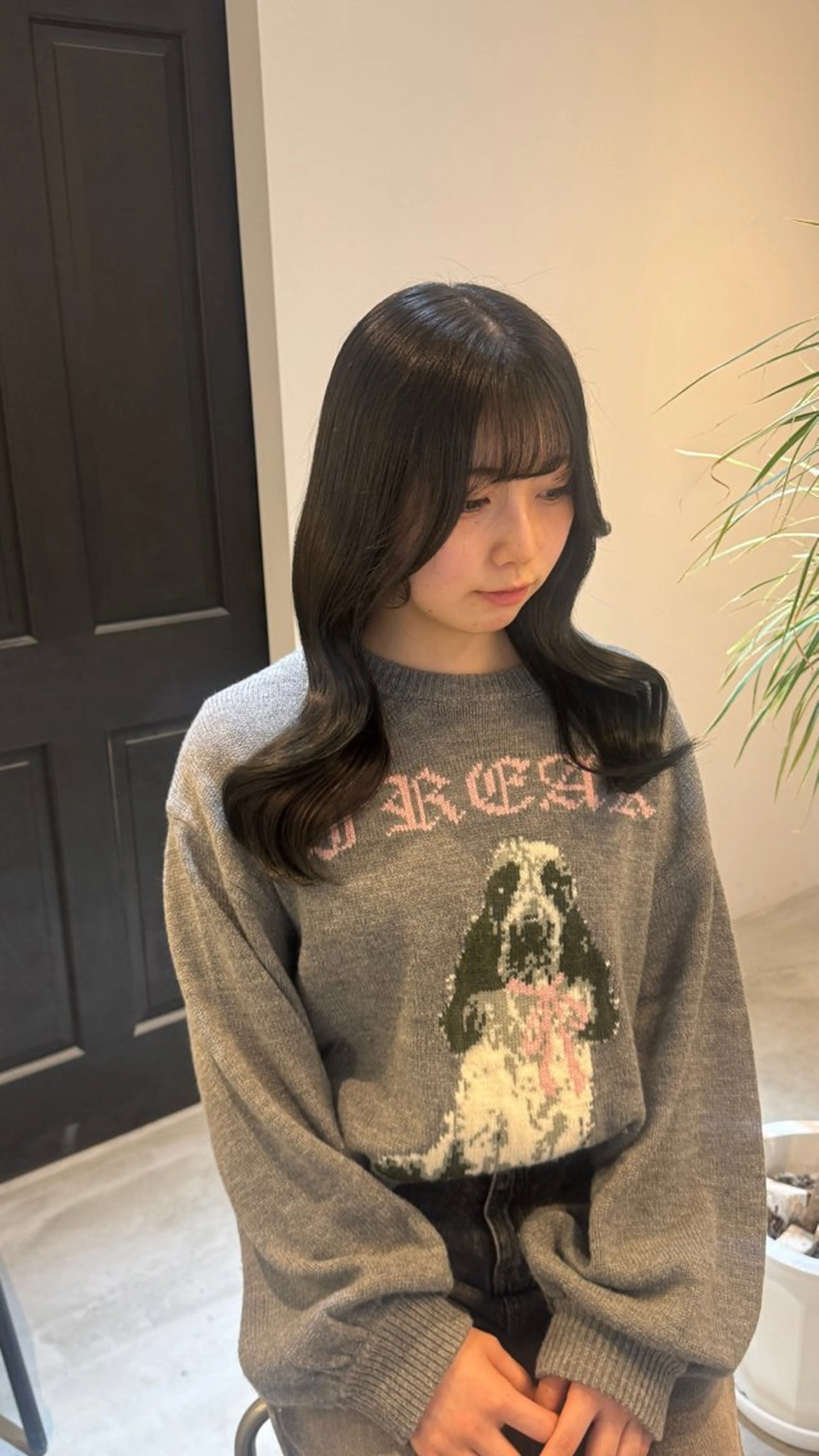 ロング カラー グレージュ オリーブグレージュ オリーブグレー ヘアカラー 華奈/オリーブ/ ベージュ/抜け感🥣のヘアスタイル