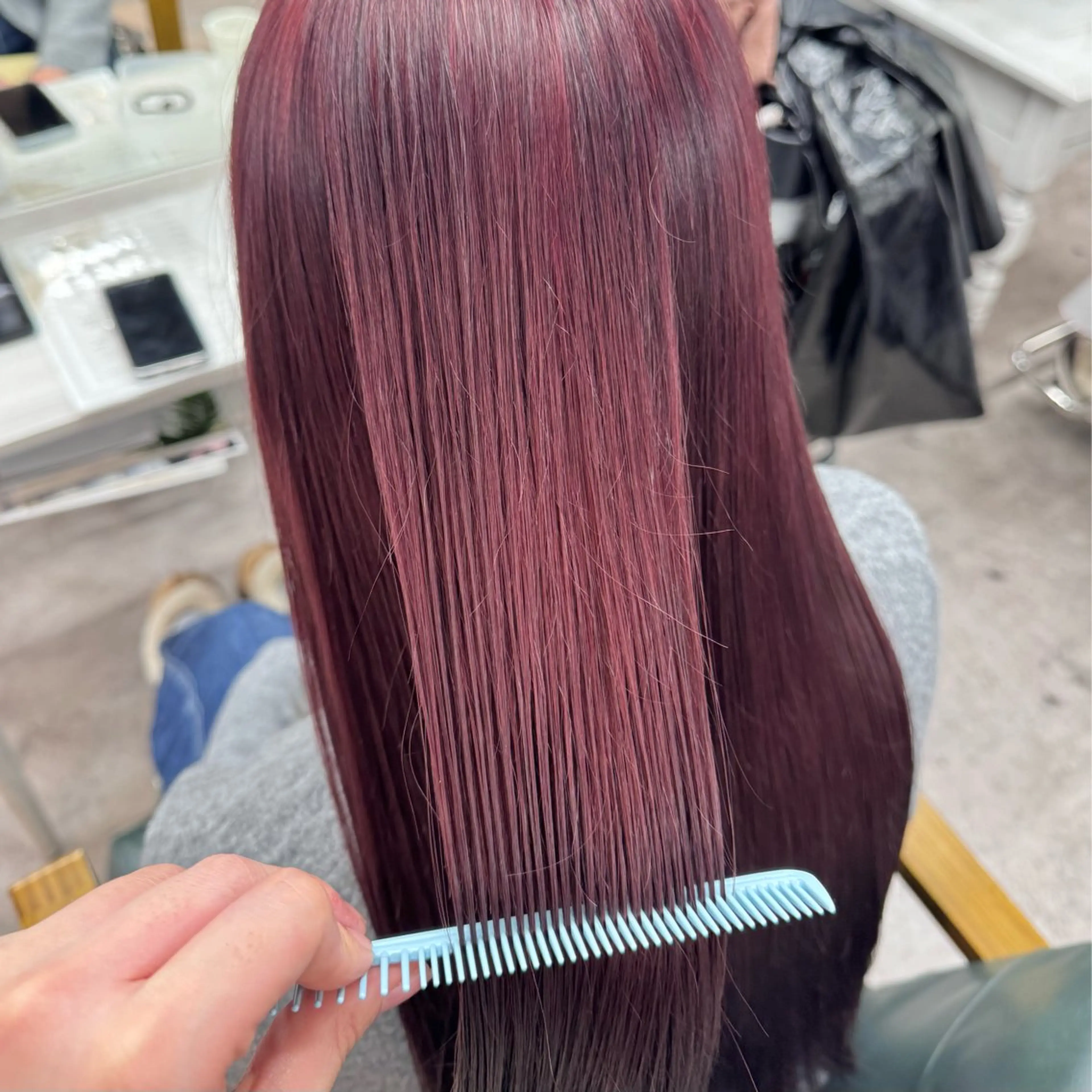 ロング カラー ヘアカラー JUNSHIN🦋 ヘアセット／カラーのヘアスタイル