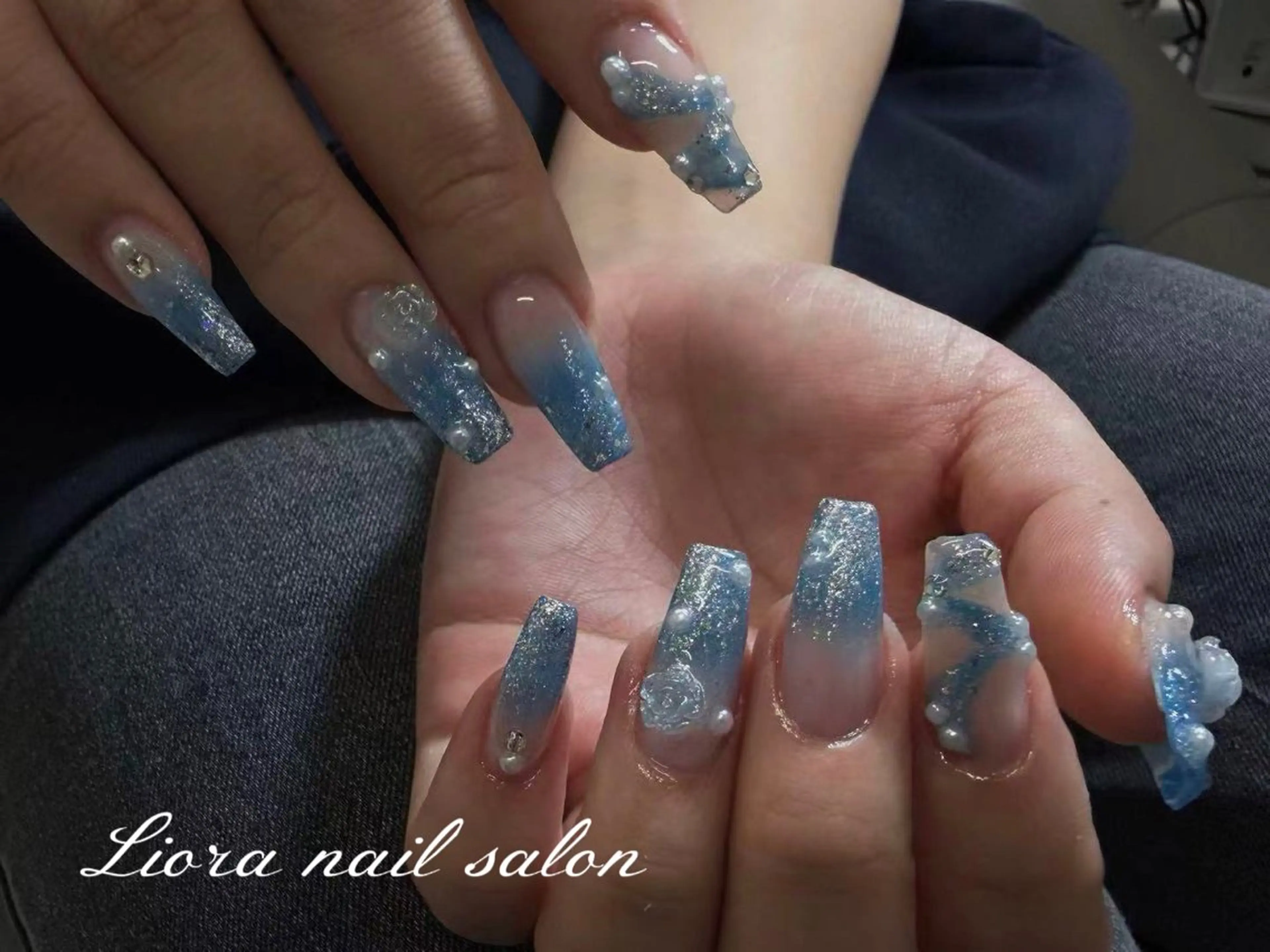 ネイル チークネイル フットネイル フレンチネイル ジェルネイル ガーリー ハンドネイル Liora nail 1のネイルデザイン