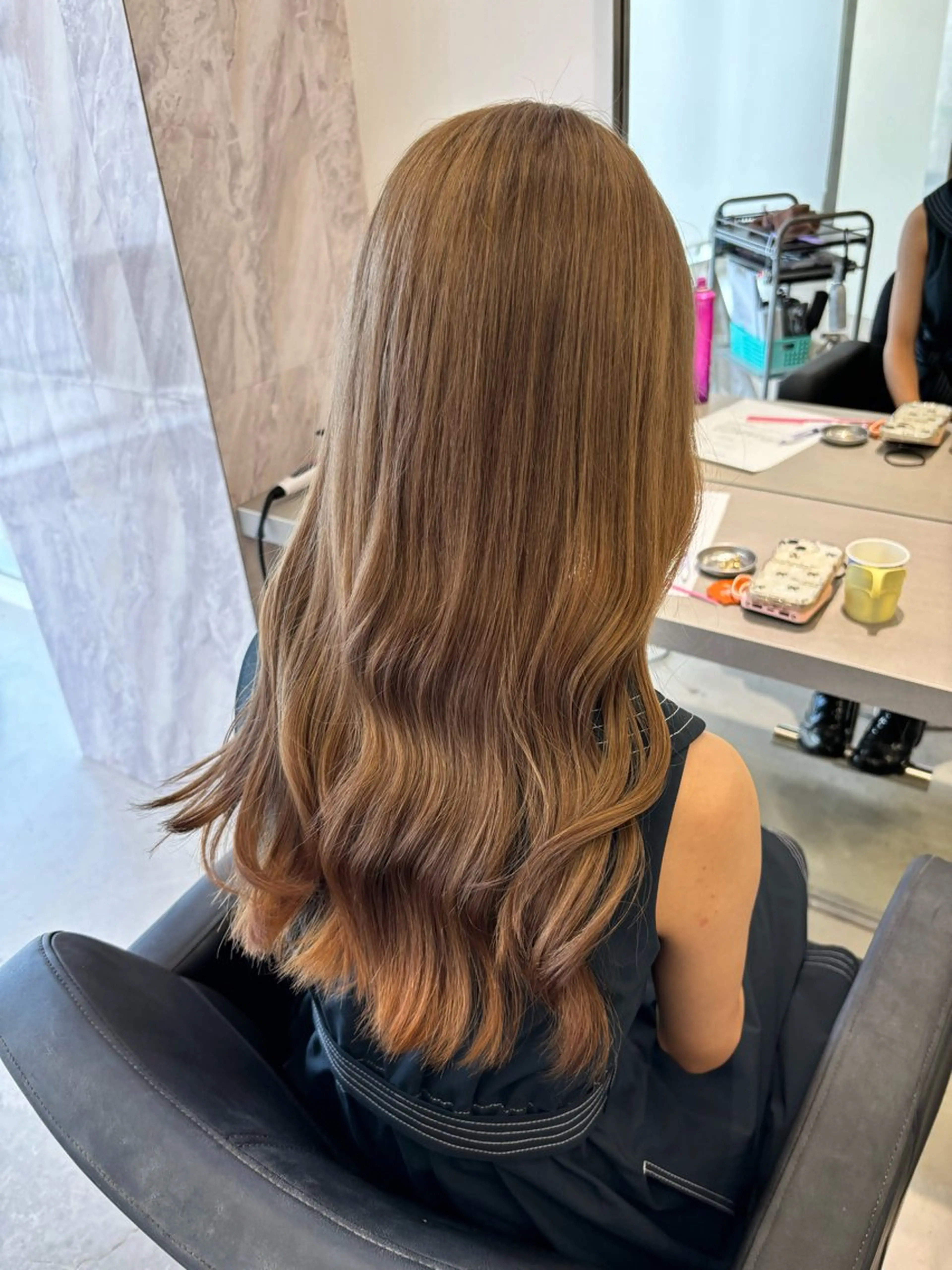 ロング カラー ヘアカラー トリートメント パーマ&ブリーチ /飯牟田/GEAR.のヘアスタイル