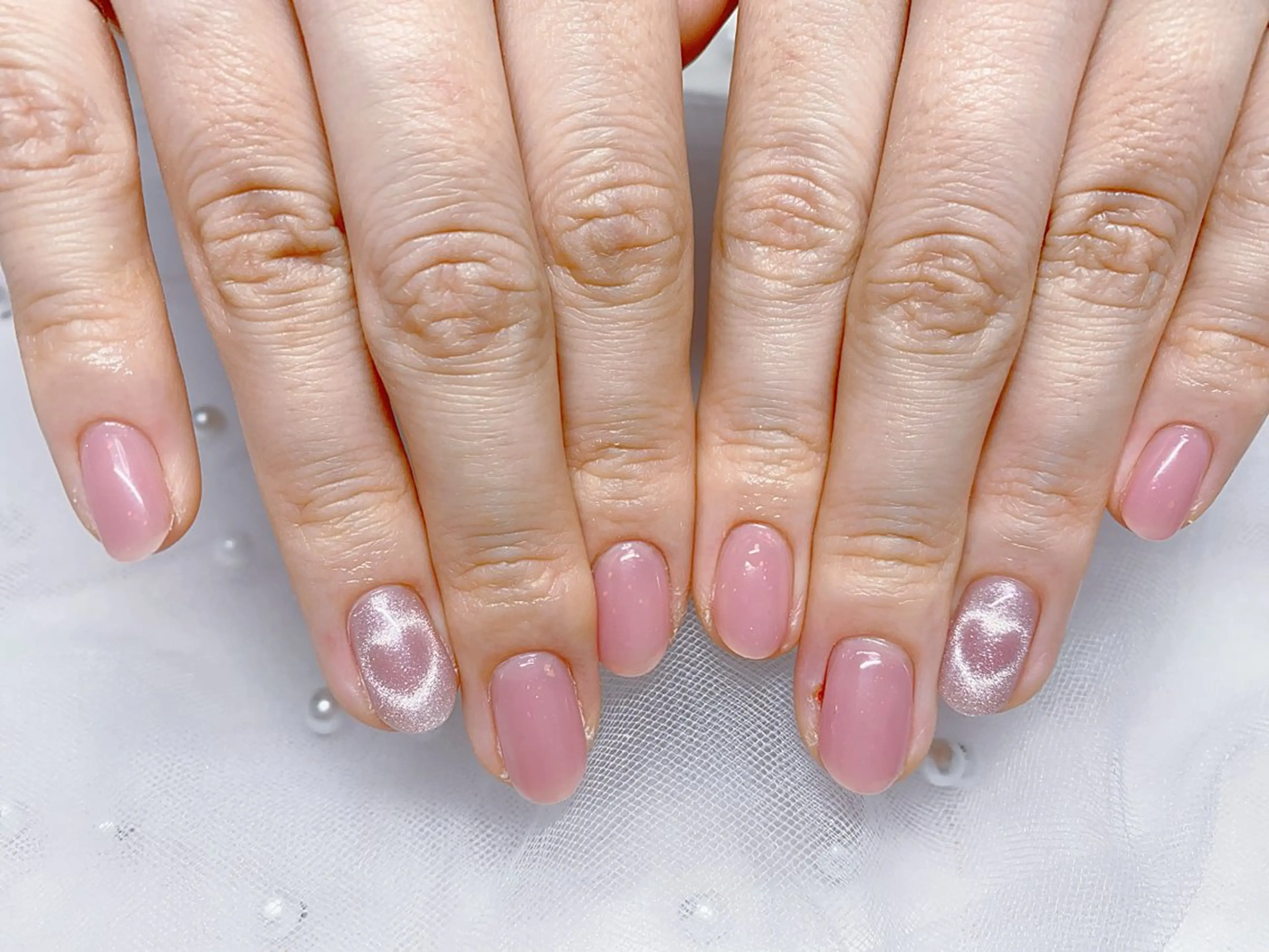 ネイル ハート マグネットネイル ハンドネイル Jasmine nailsalon所属・ジャスミン ネイルサロンのネイルデザイン