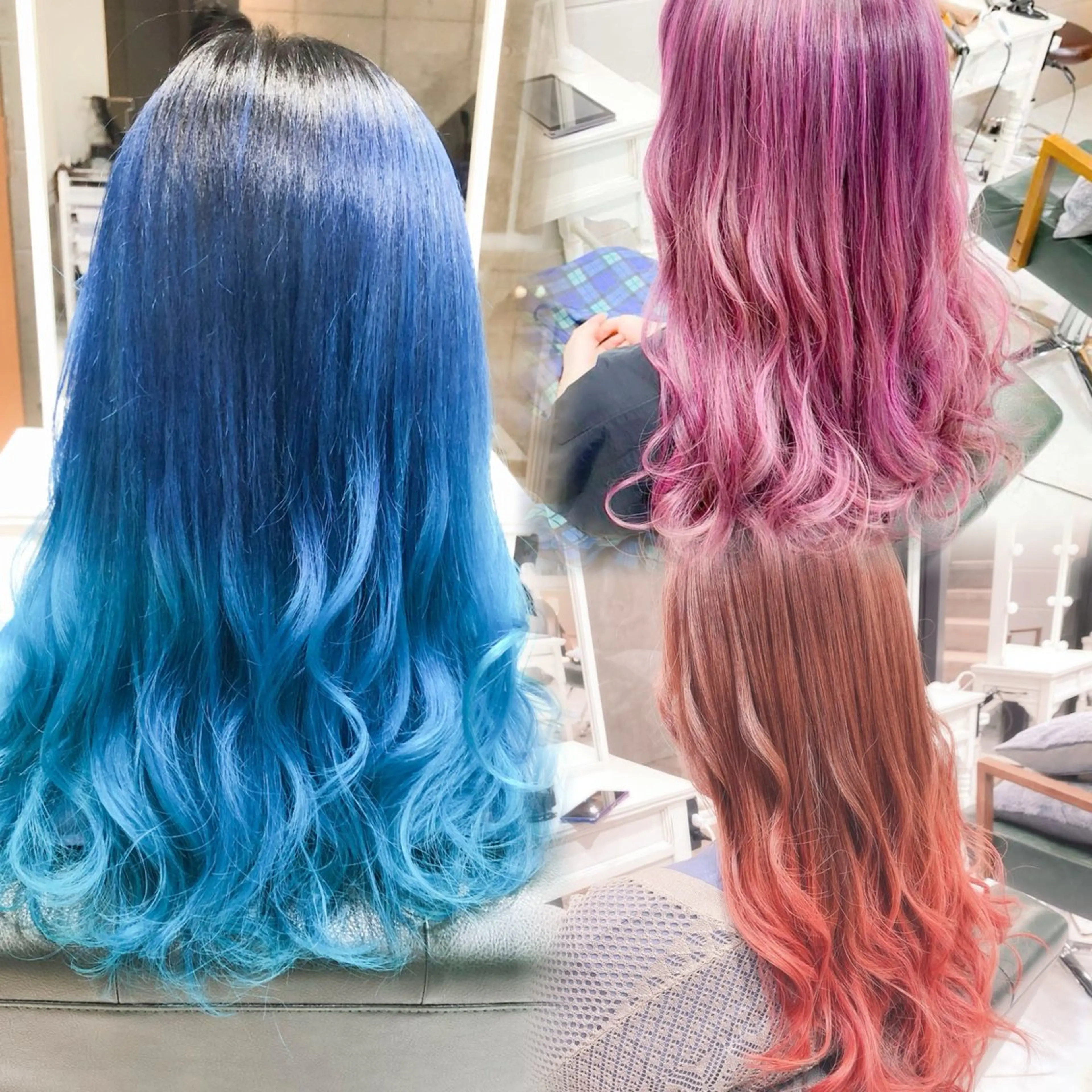 🫧🩵デザインカラークーポン🩵🫧グラデーション〔毛先2回ブリーチ〕＋うる艶トリートメントの写真