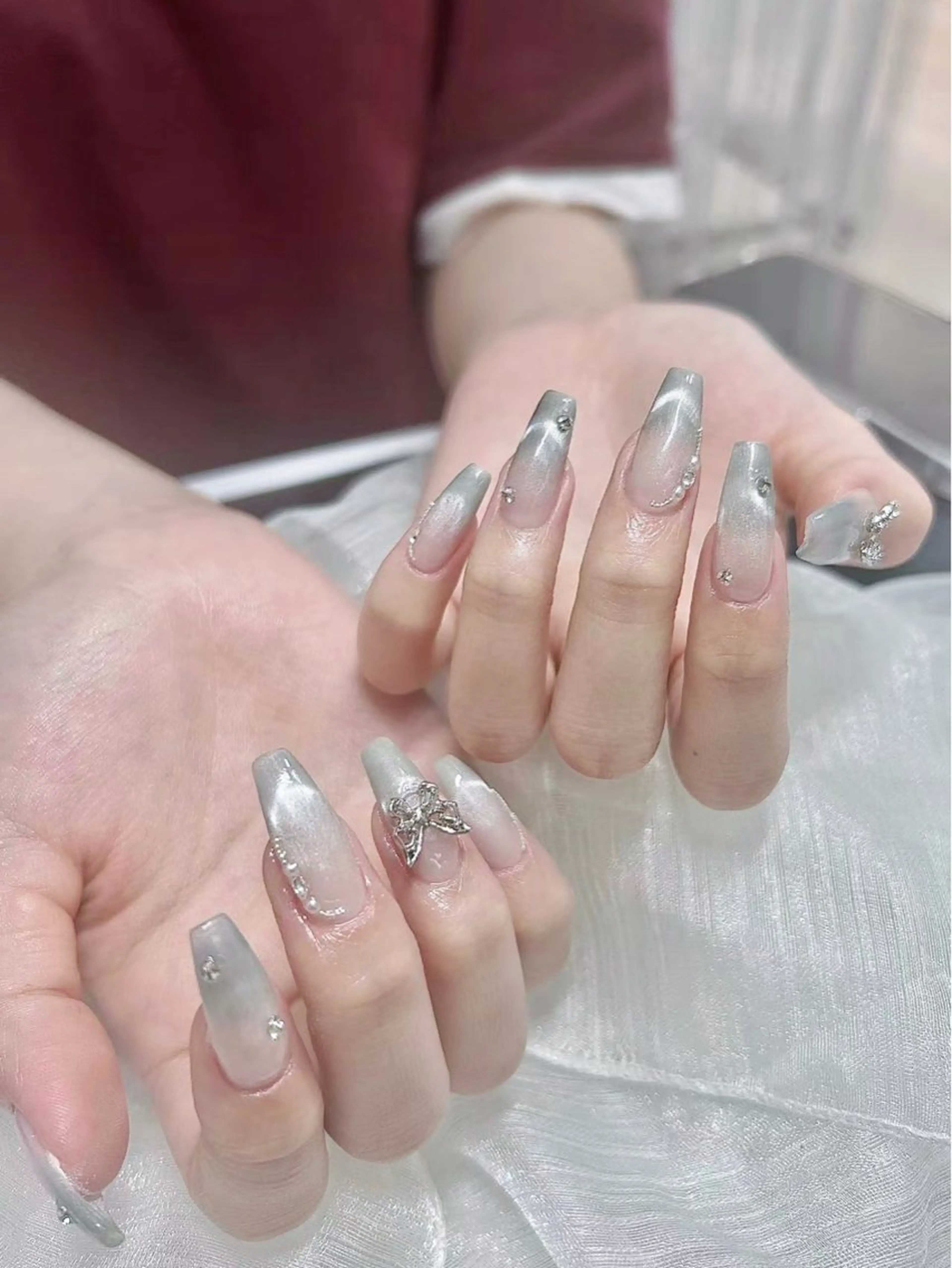 ネイル スカルプネイル シンプルネイル Lunailsalon所属・Lu nailsalonのネイルデザイン