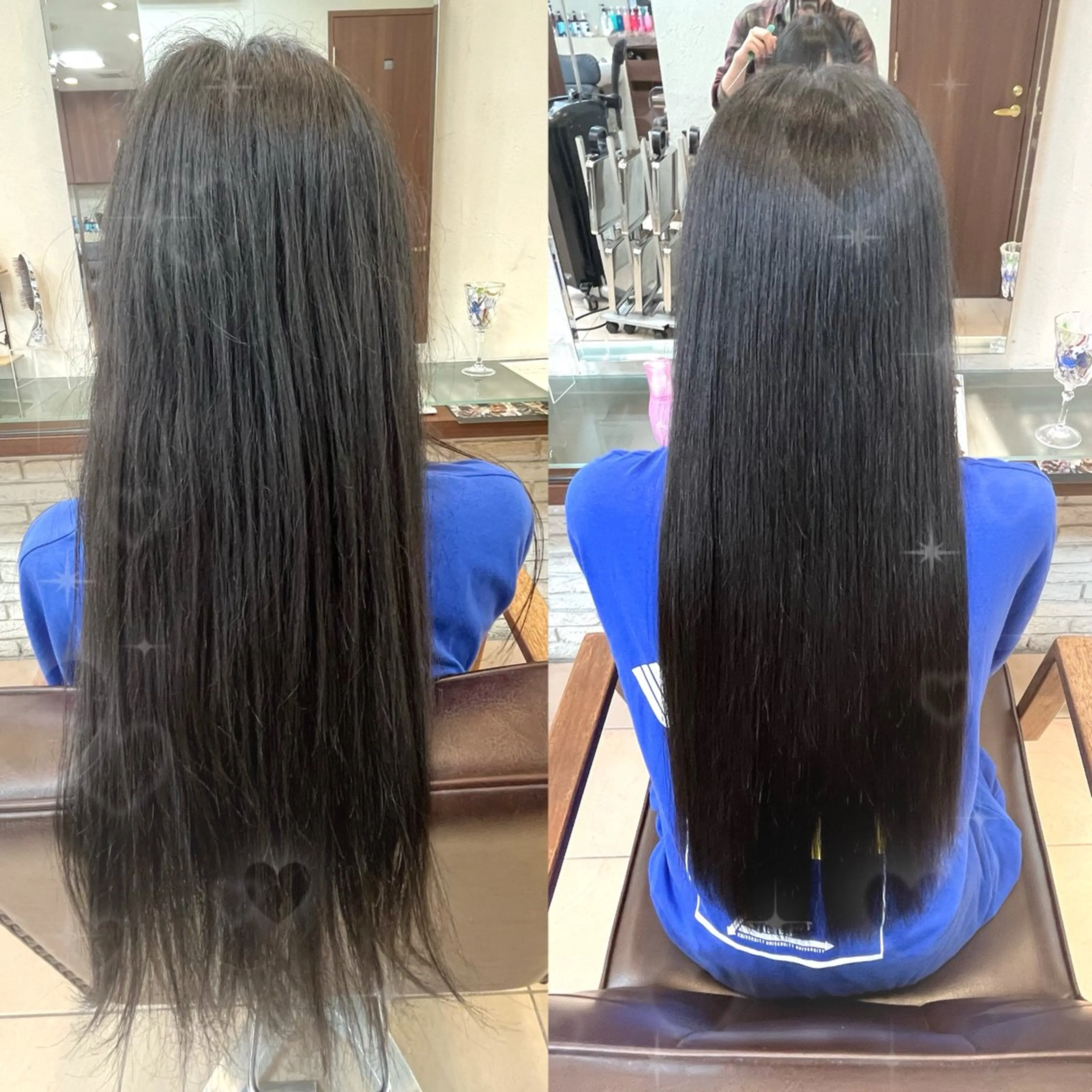 ロング 縮毛矯正 まつパ/暗髪カラー/ 縮毛矯正/若菜ほのかのマツエク・マツパデザイン