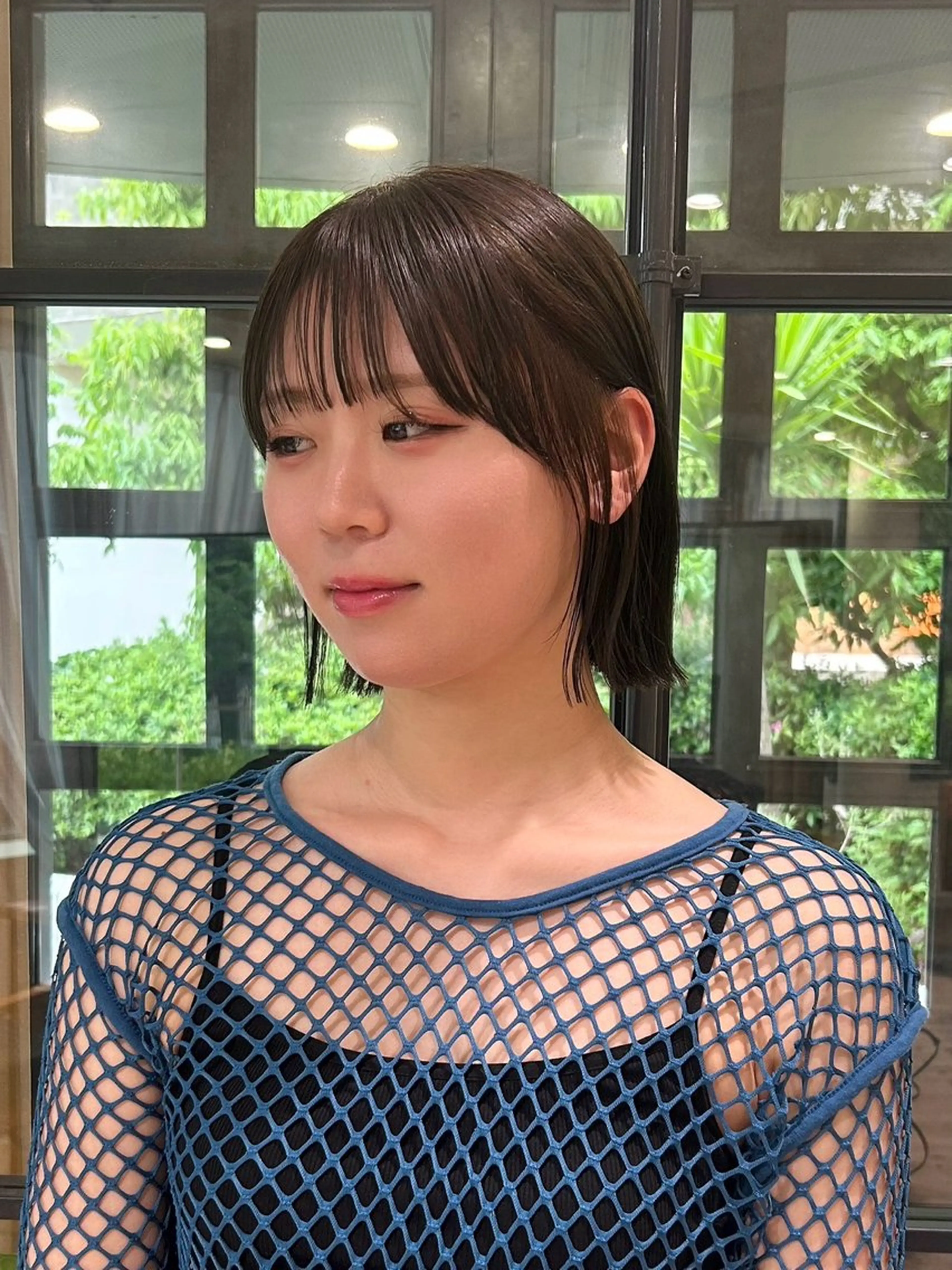 ショート 切りっぱなしボブ ボブ カット ボブレイヤー/ ブリーチ/miyuuのヘアスタイル