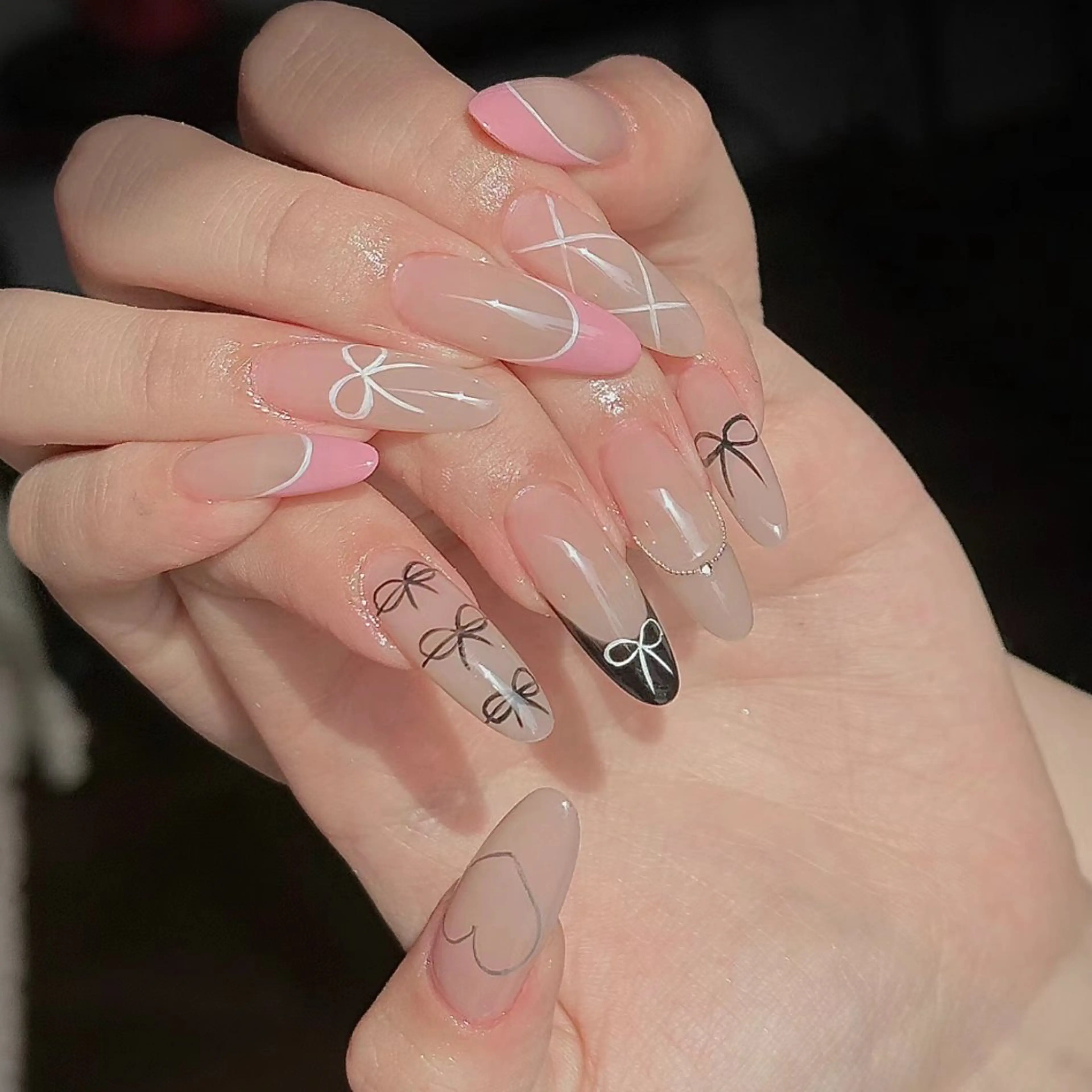 ネイル 長さ出し ワンホンネイル ハンドネイル 🍑 momo_nailのネイルデザイン